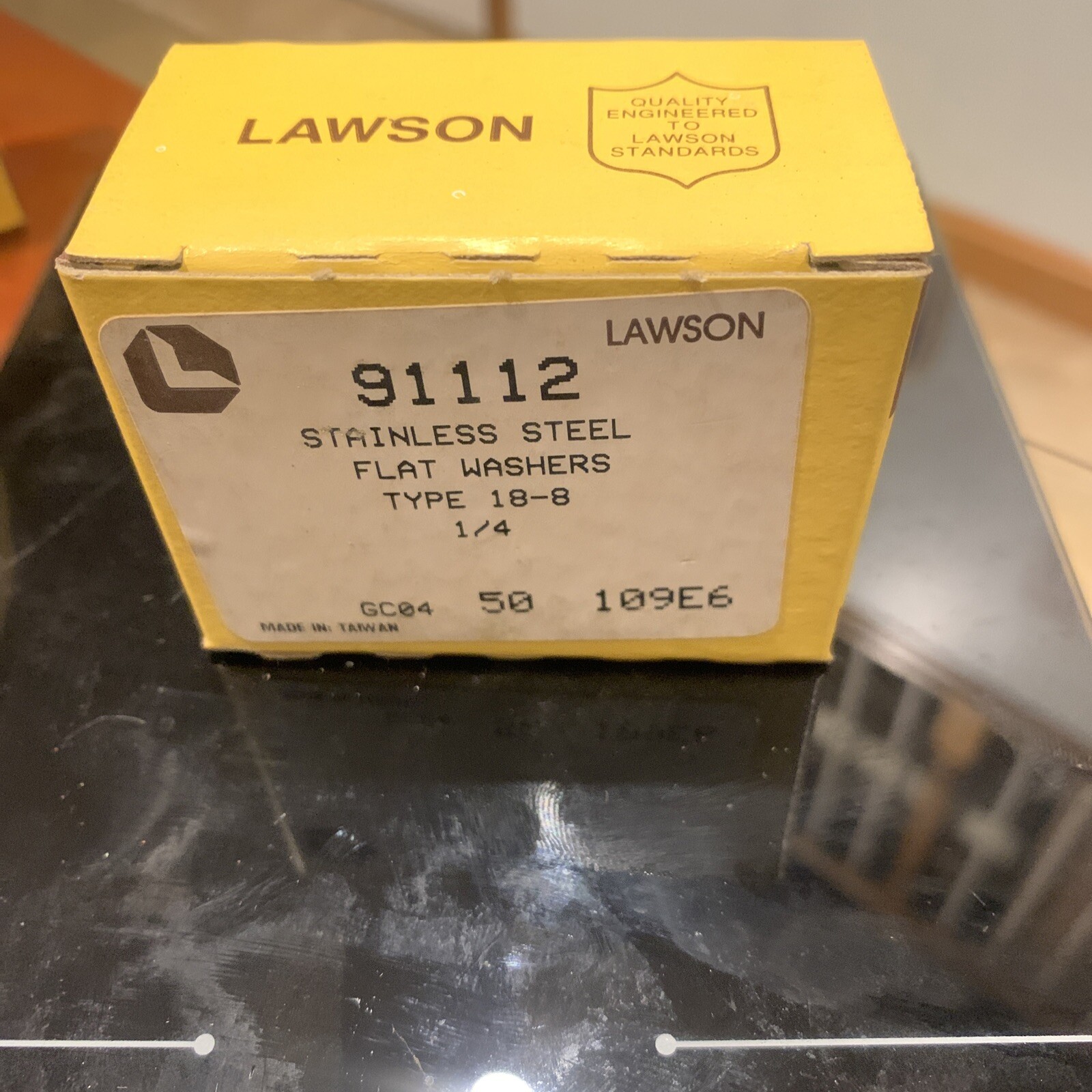 Lawson 91112 Stainless Steel Flat Washers Typ 18-8 1/4” 50 Count