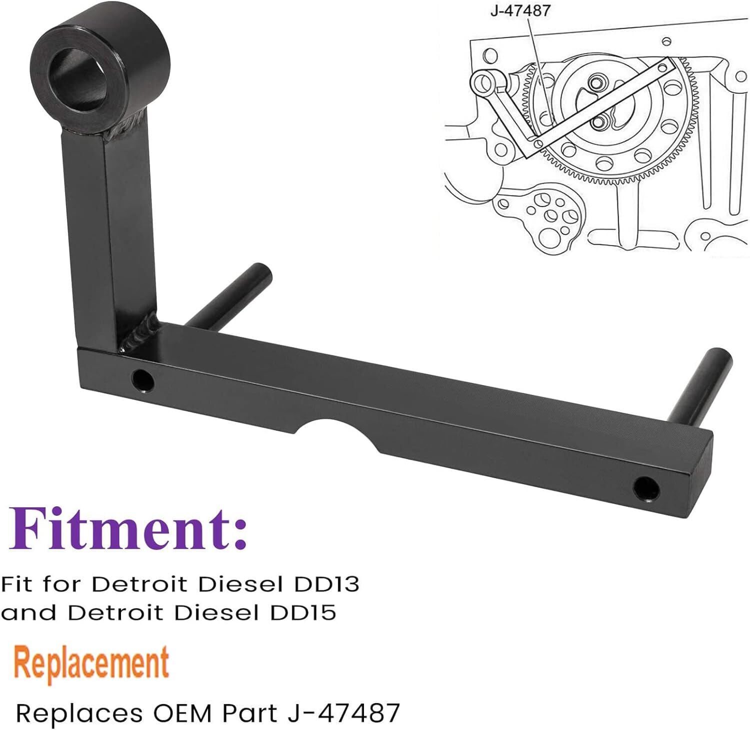 J-47487 Idler 3 Cantilever Tool fit for Detroit Diesel 13 DD13 & 15 DD15 Engines