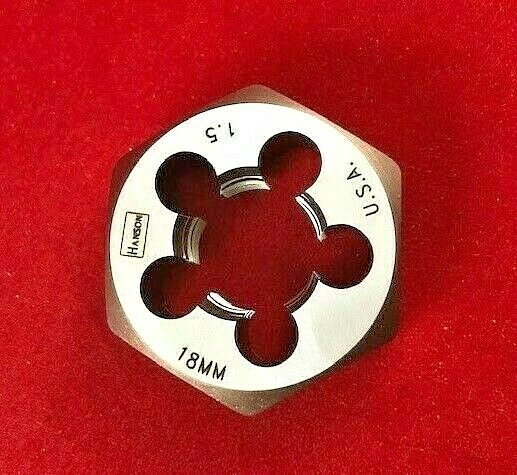 M18 X 1.5 X1.4″ Hex Rethread Die Irwin 6959 18MM Carbon Steel USA 1.50
