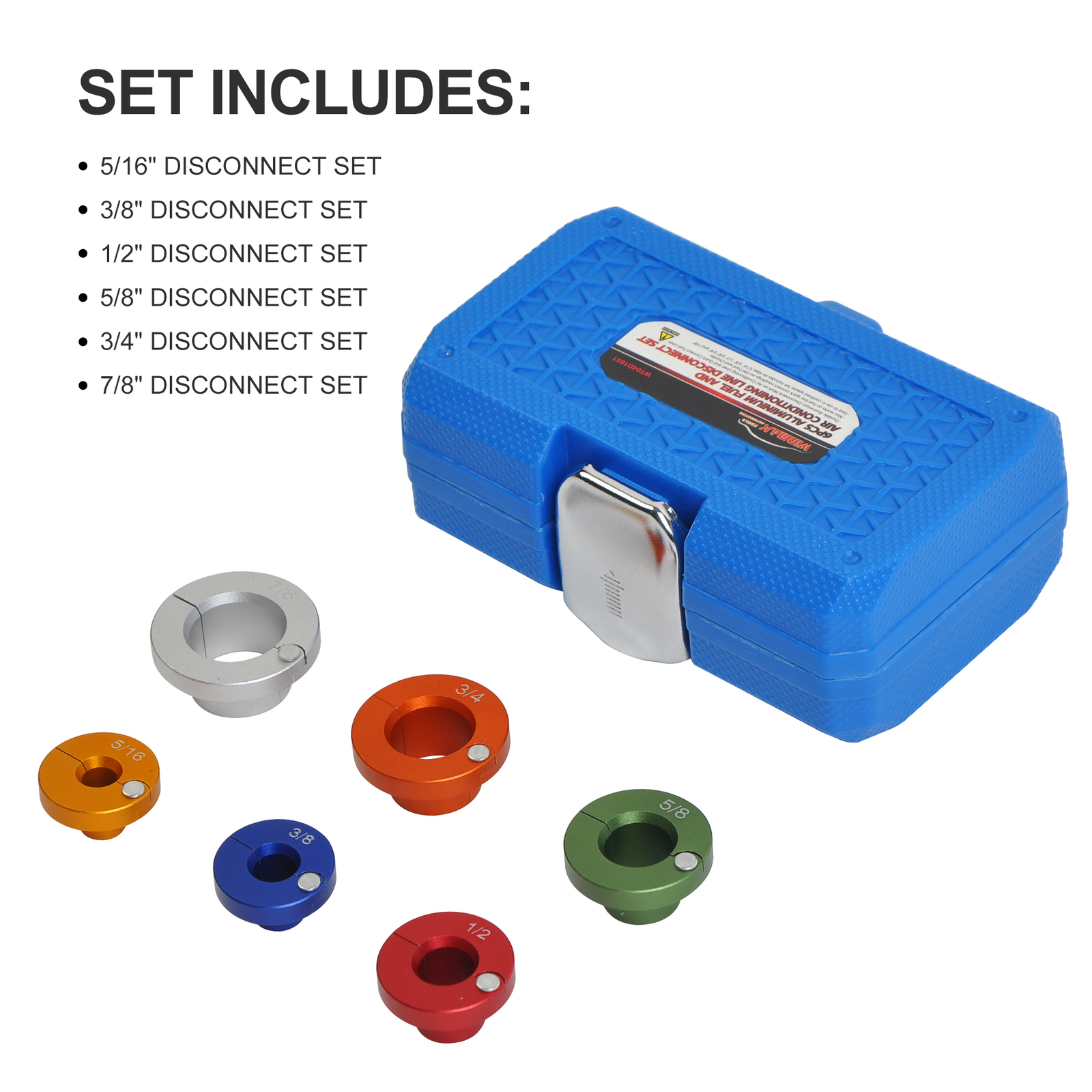 Air Conditioning Lines Disconnect Set, Aluminum Fuel Lines Connecter Tool 6pcs