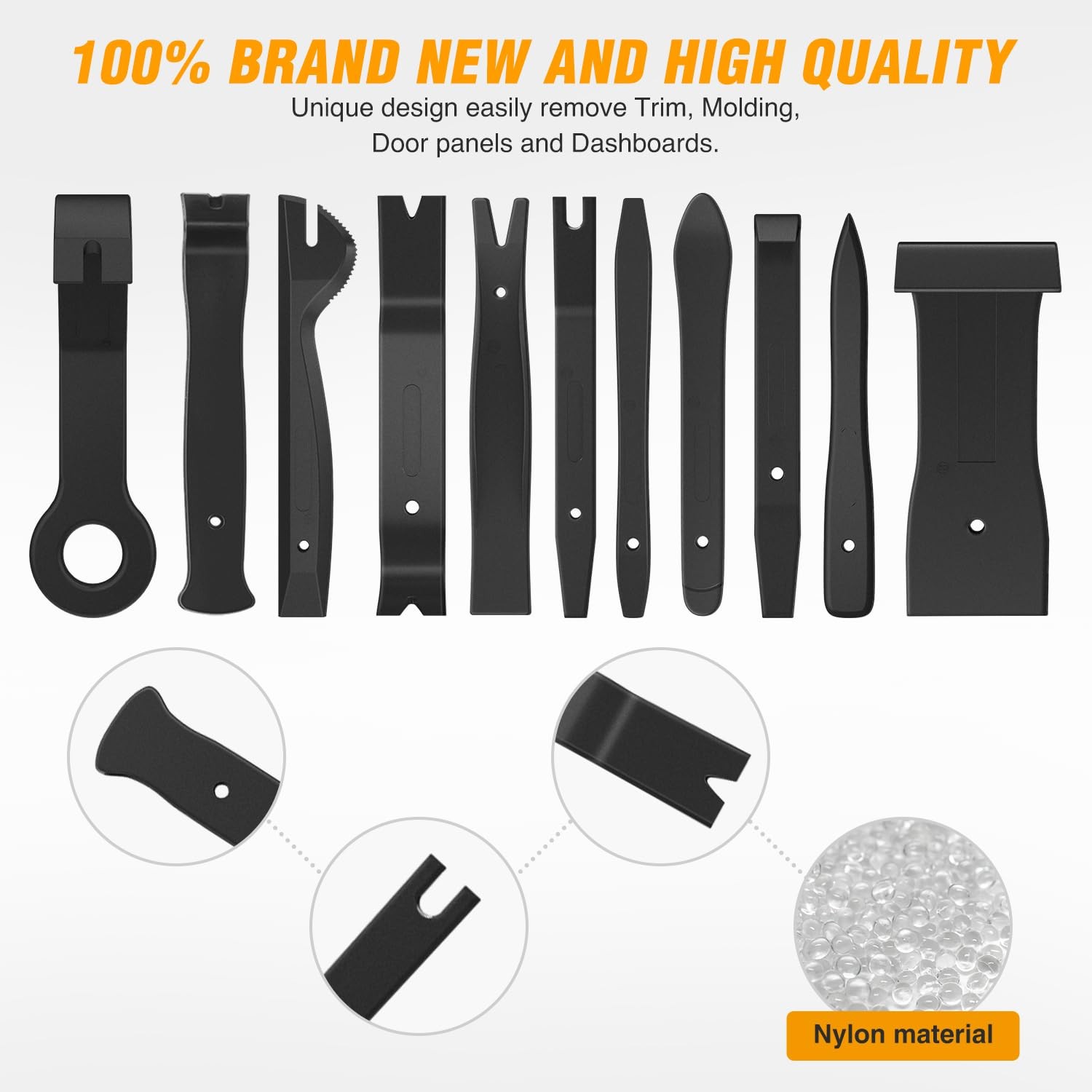 11Piece Auto Trim Removal Tool Kit for Car Audio, Dash, Door Panels