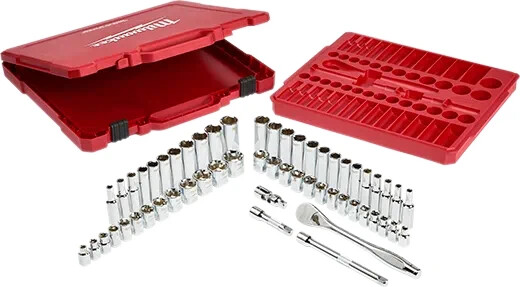 Milwaukee 48-22-9008 3/8″ Drive 56 piece SAE / Metric Ratchet & Socket Tool Set