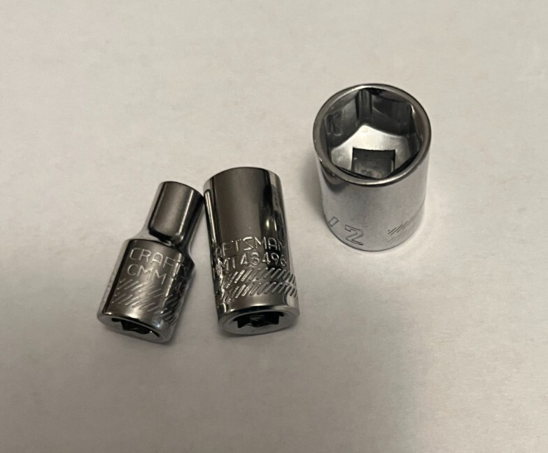 New Craftsman Socket 1/4″ Drive Shallow 6 pt SAE Choose Size