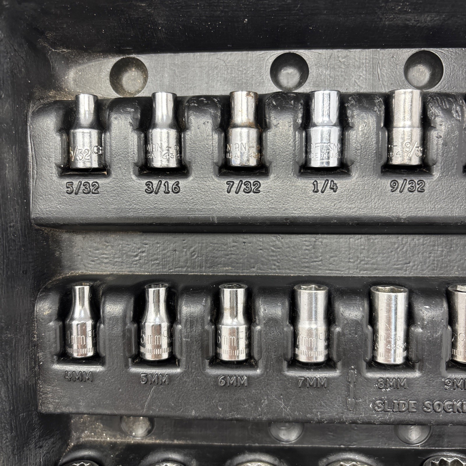 Craftsman 53 PC Mechanics Socket Tool Set USA Metric / SAE 1/4 6 Pt 3/8 12 Pt
