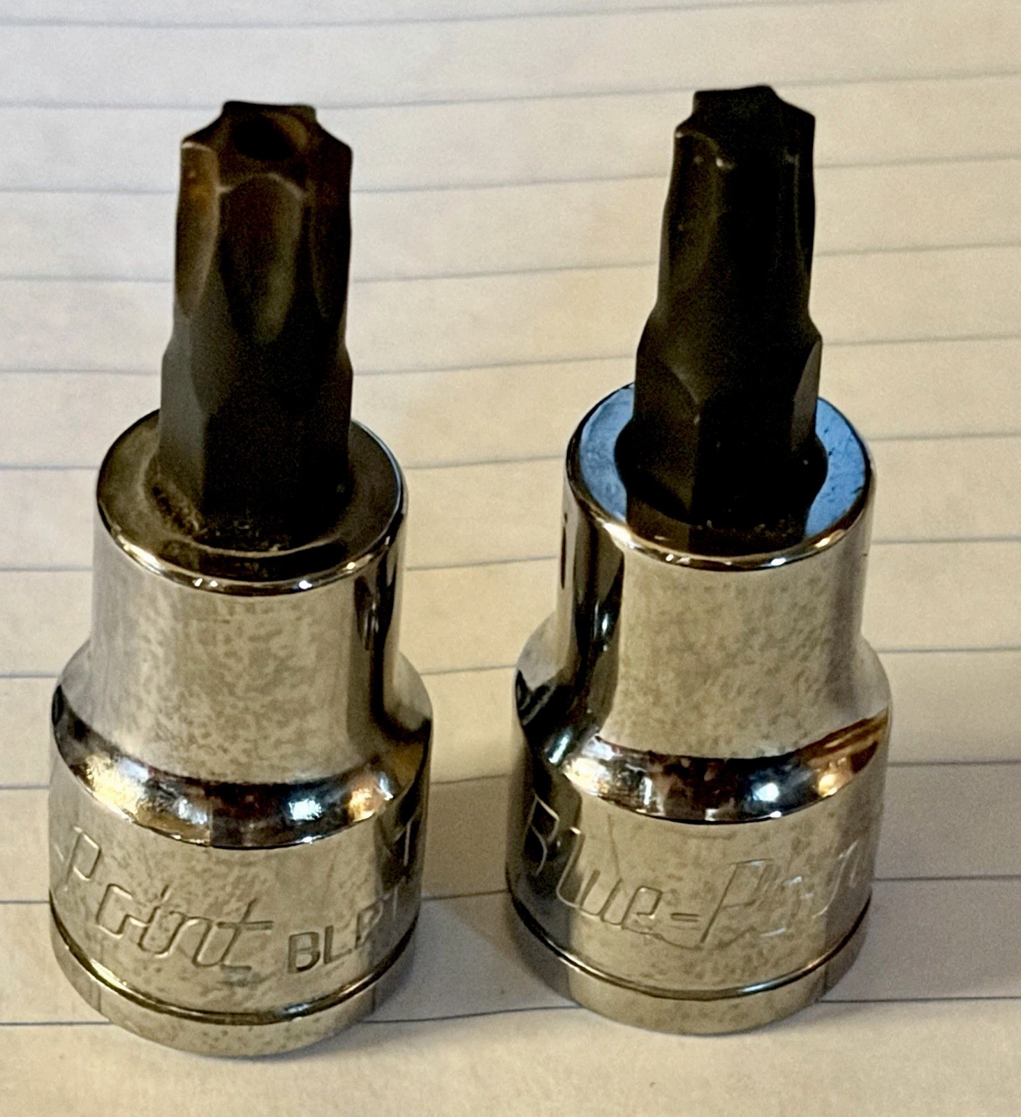 Blue Point 3/8 Drive Torx Stubby Bit Sockets T40,T45 VGC
