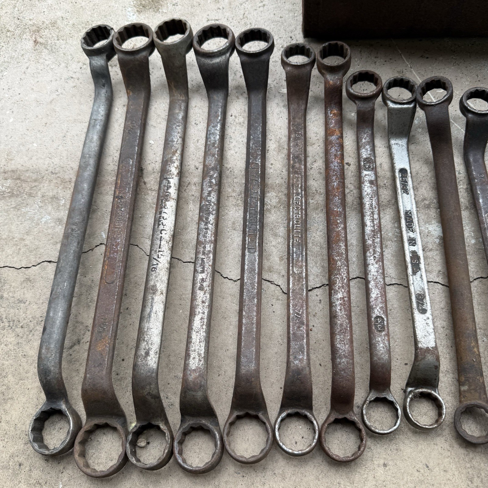 Vintage Offset Box End Wrenches (Lot Of 22) Various Brands & Sizes – Made In USA