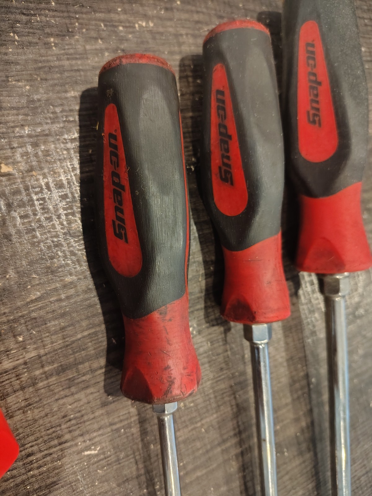 Snap On SGDX80R Red Screwdriver Set 8 Pc Combination Soft Instinct Handle Used