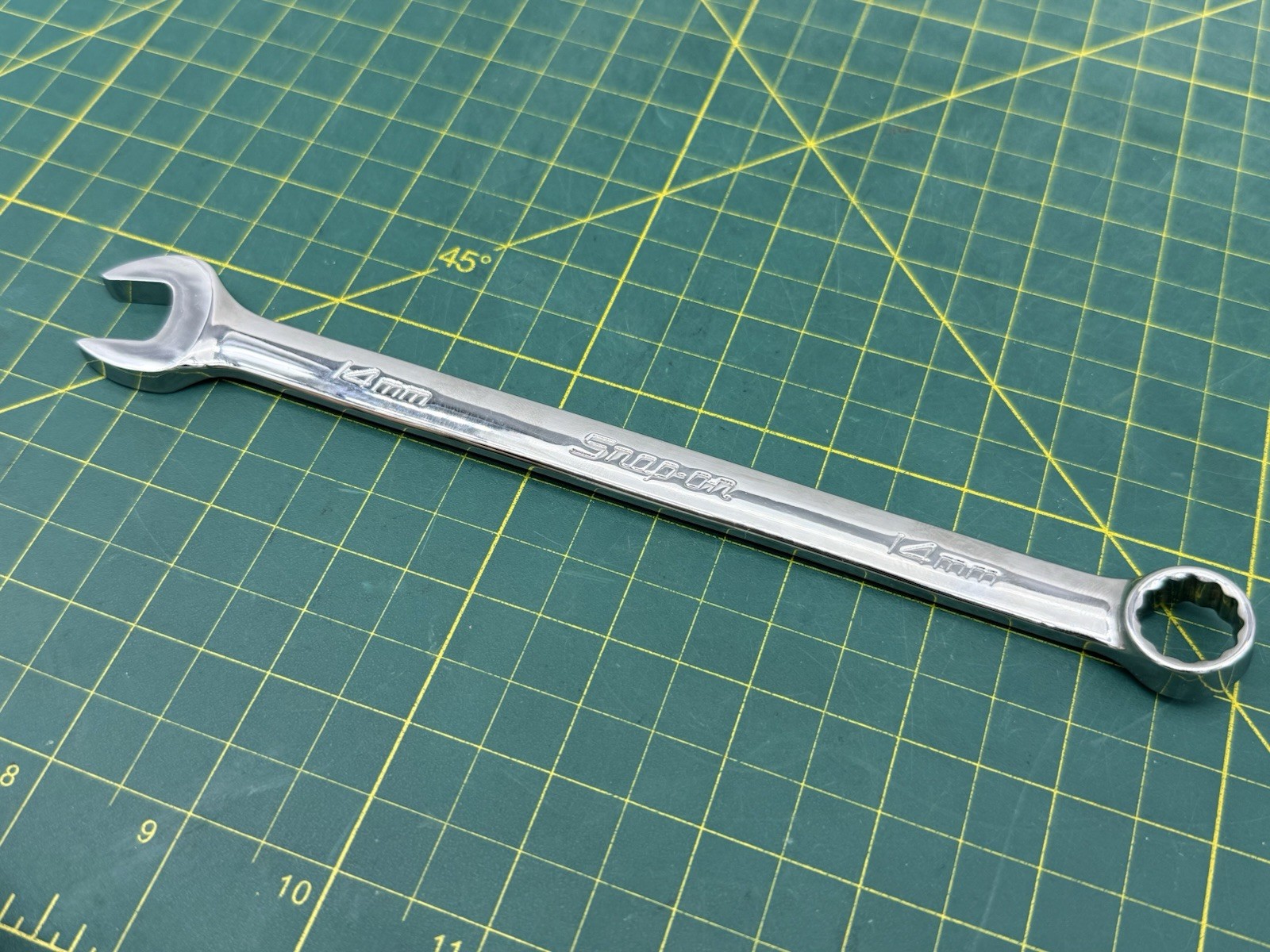 Snap-On Tools OEXM140B 14mm Metric Standard 12 Point Chrome Combo Wrench USA NEW