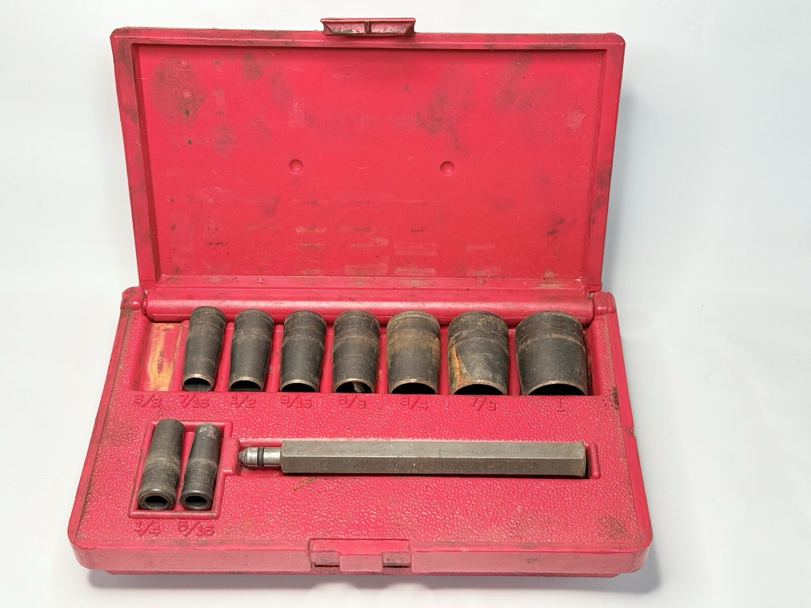 Blue point gasket punch set 11 pc with Red Case PGH8A USA Missing 3/8