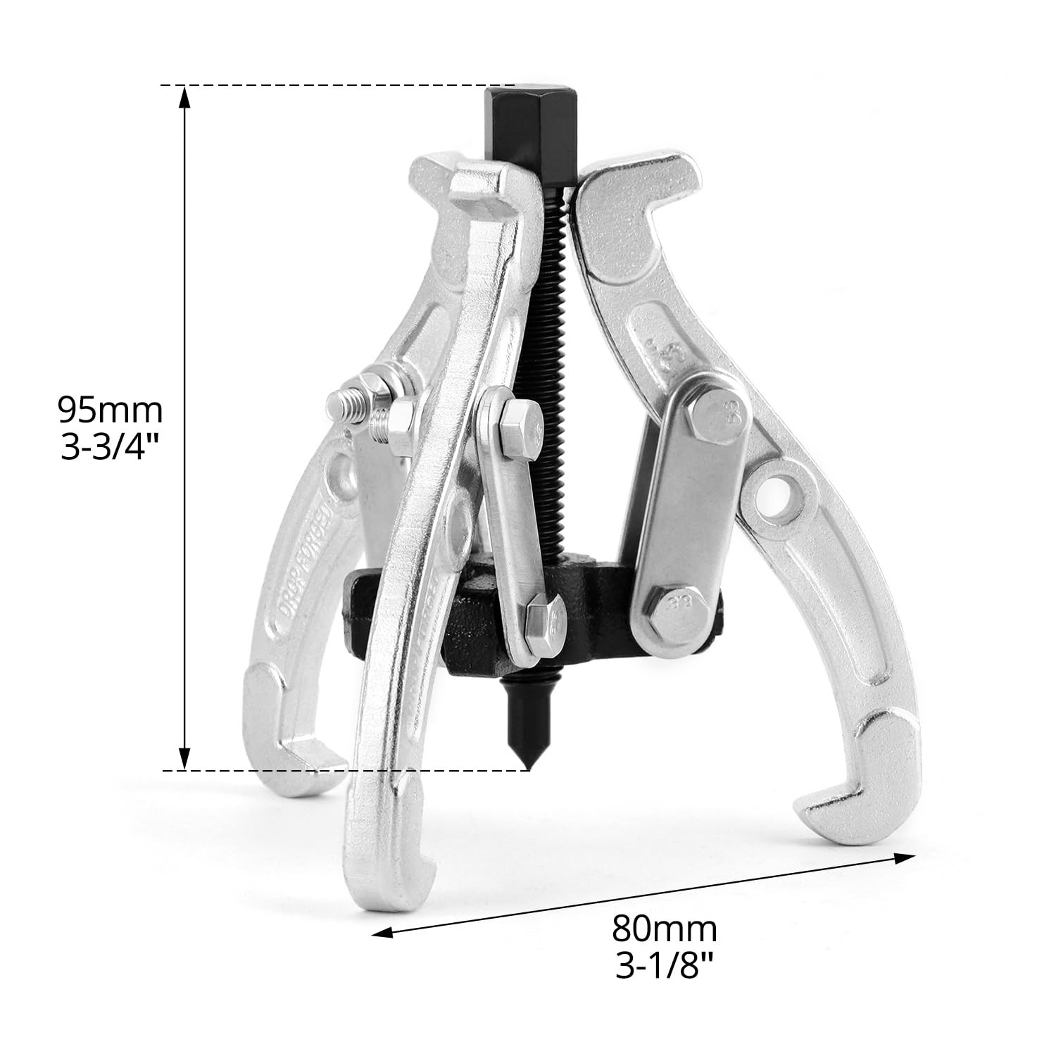 QWORK 3 Inch 3-Jaw Gear Puller, Drop-Forged Cr-V Steel, Heat-Treated,…
