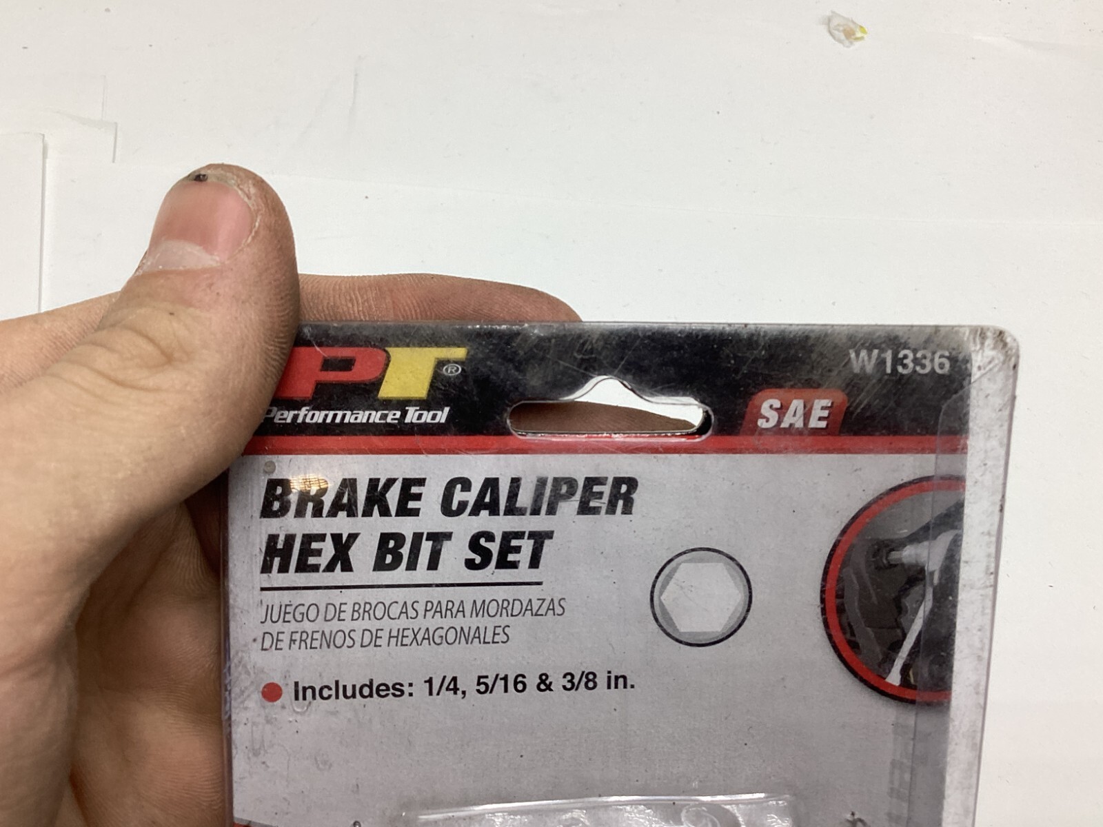 Performance Tool W1336 3-Piece Brake Caliper Hex Bit 1/4, 5/16 & 3/8 Inch