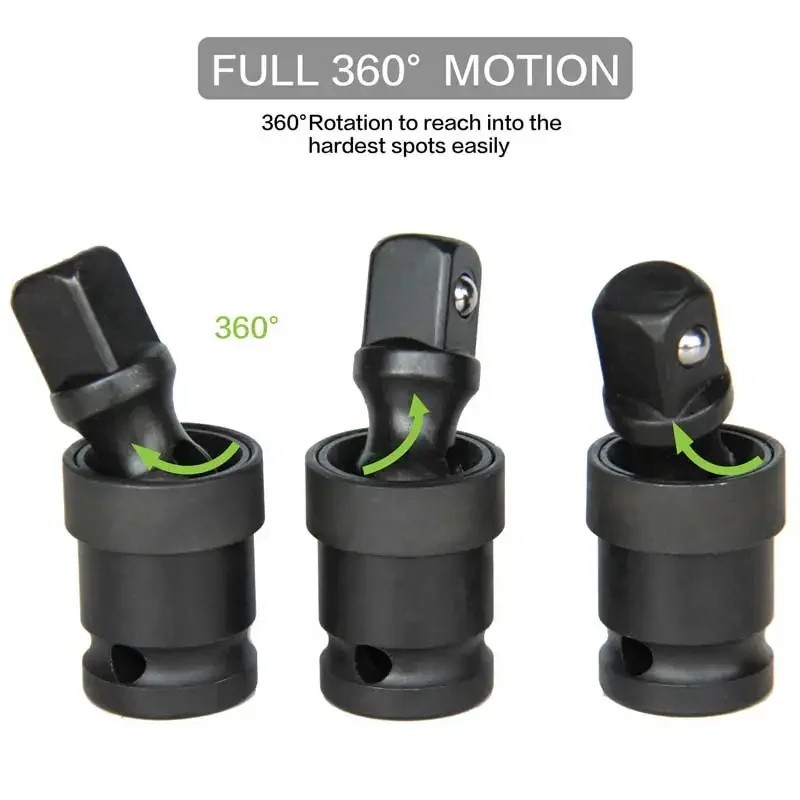 1PC 1/2″ DRIVE IMPACT SOCKETS UNIVERSAL JOINT SWIVEL WOBBLE ADAPTER TOOL