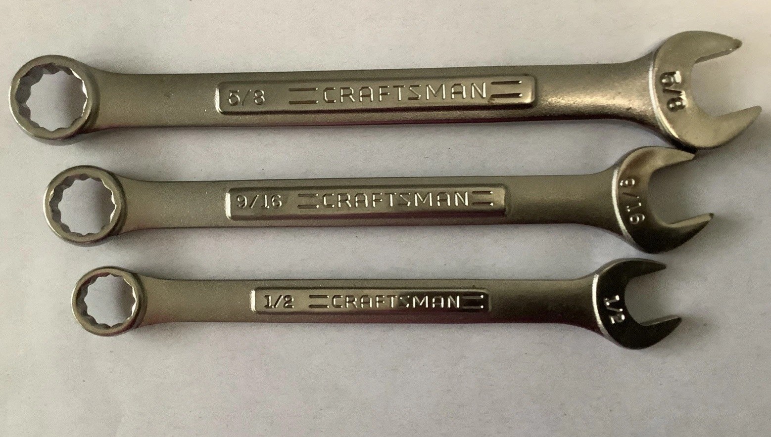 Craftsman 10pc SAE 5/16-7/8 Combination Wrench Set VA Series 12pt USA