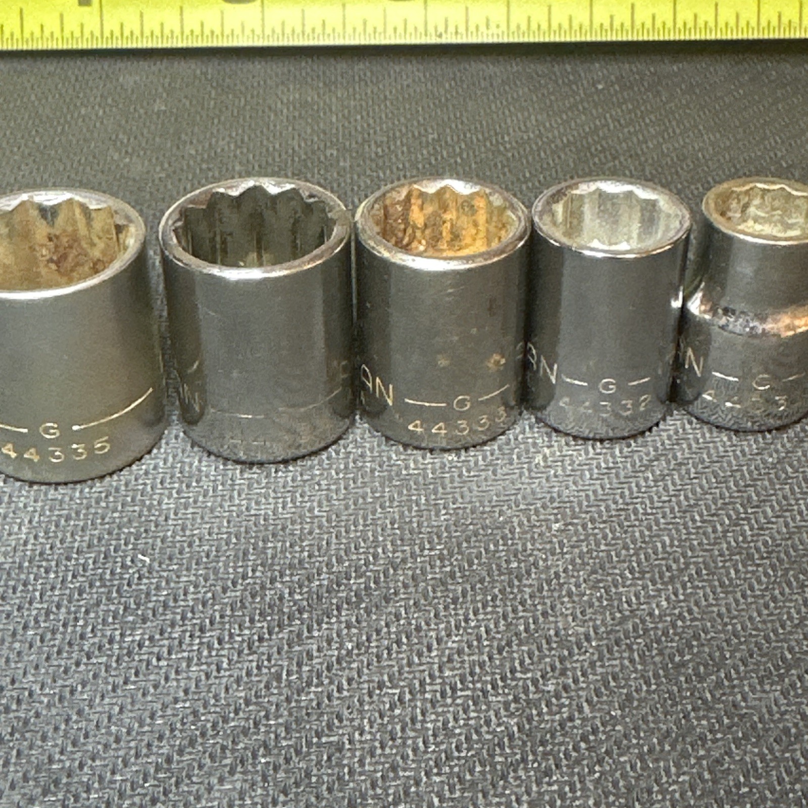 Craftsman -G- 8pc. 3/8 Drive SAE Shallow Socket Set 12 Point. 3/8 to 13/16”
