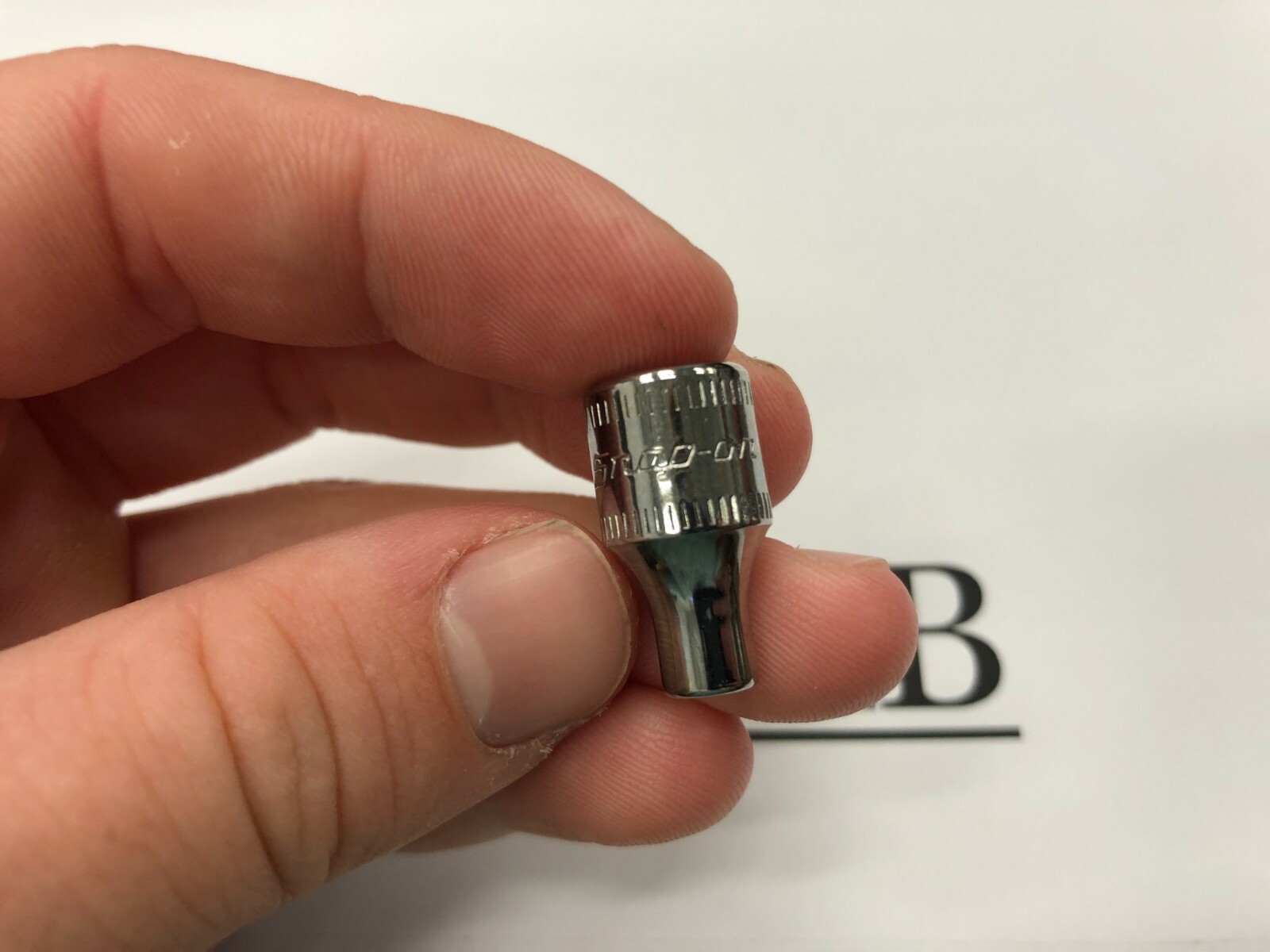 Snap-on Tools USA NEW 1/4″ Drive 4mm METRIC 6pt Shallow Chrome Socket TMM4