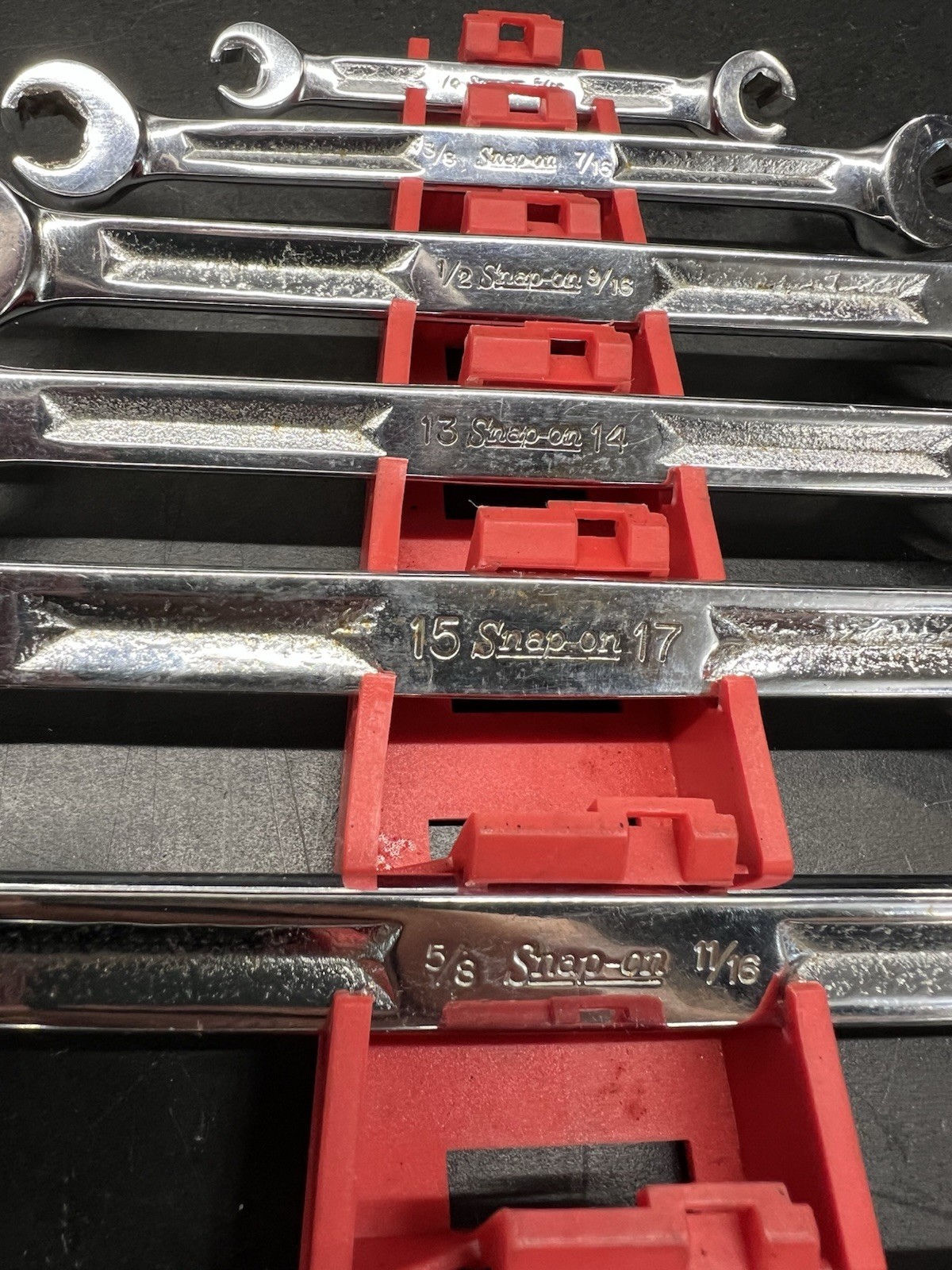 SNAP-ON 8 STD & METRIC DOUBLE END FLARE NUT WRENCH SET RXM SERIES