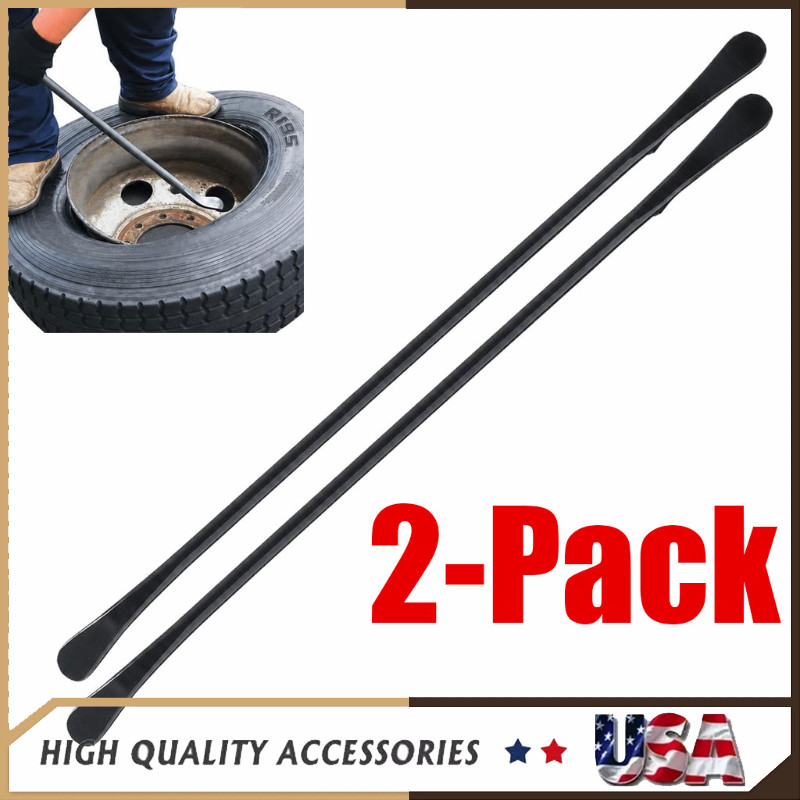 2-Pack 37 inch Tire Mount and Demount Iron Tubeless Tire Removal Tool in Black