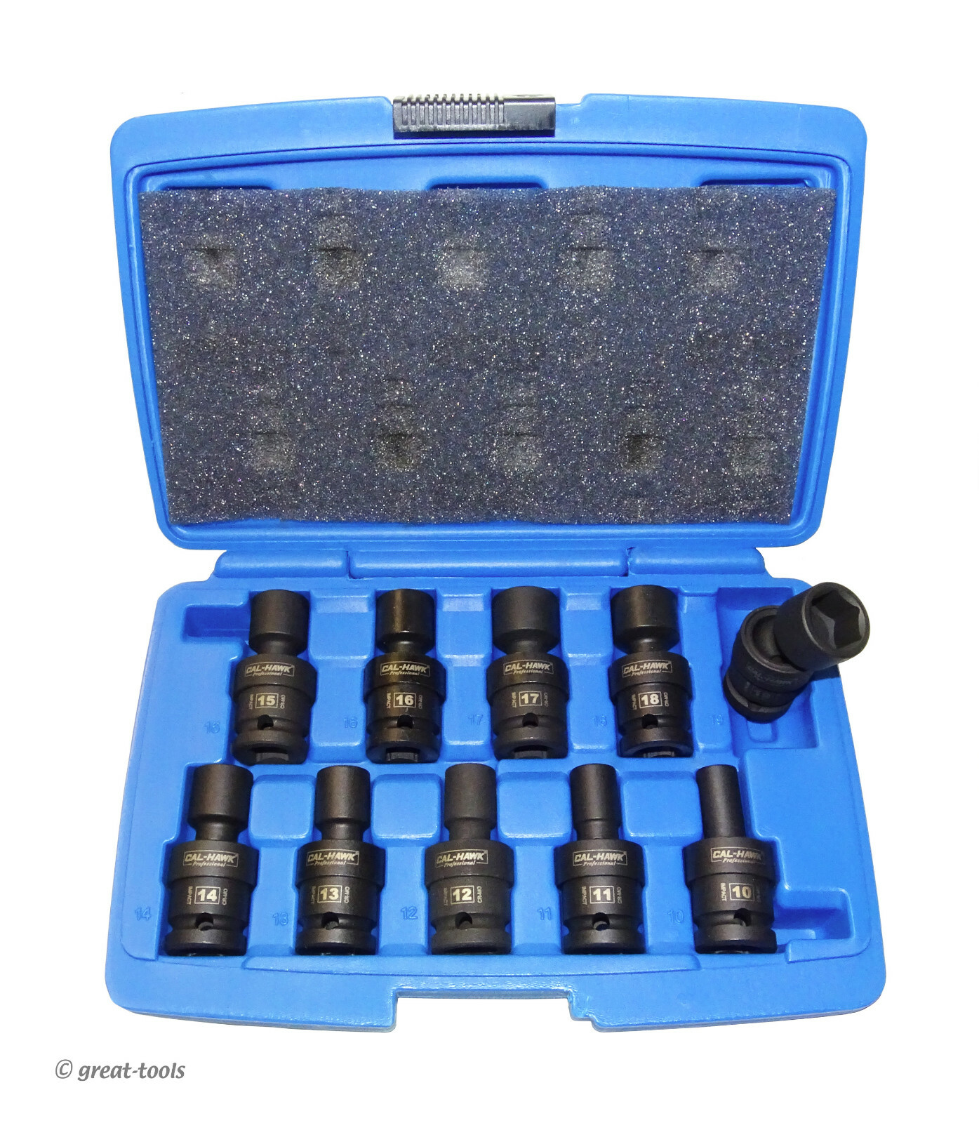 UNIVERSAL IMPACT SOCKET SET – 1/2” drive sockets – mm / metric tools
