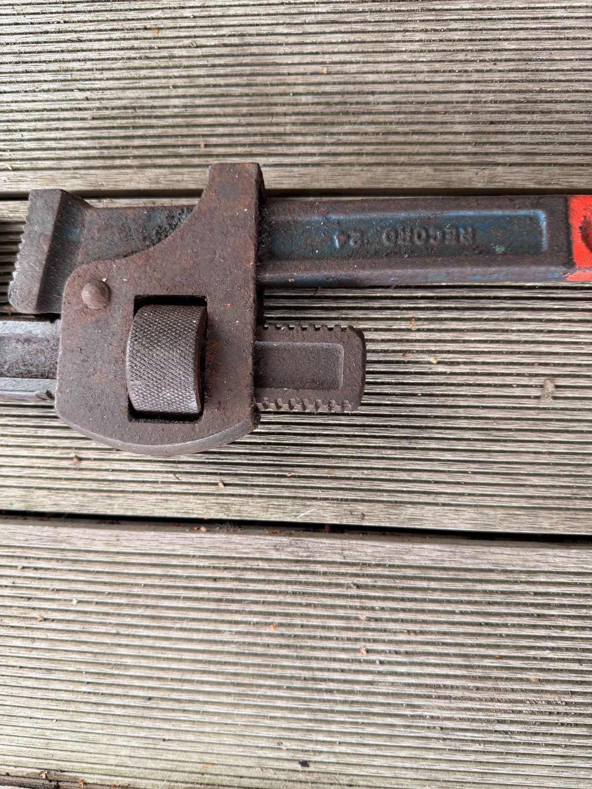 Record 24 Stilson Adjustable Pipe Wrench Spanner Vintage
