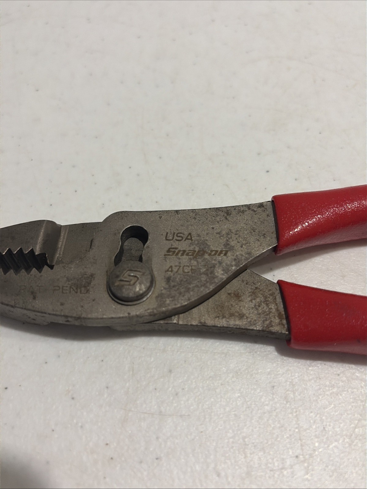 Snap-On Tools USA 47CF 8” Long RED Talon Comfort Grip Slip Joint Pliers