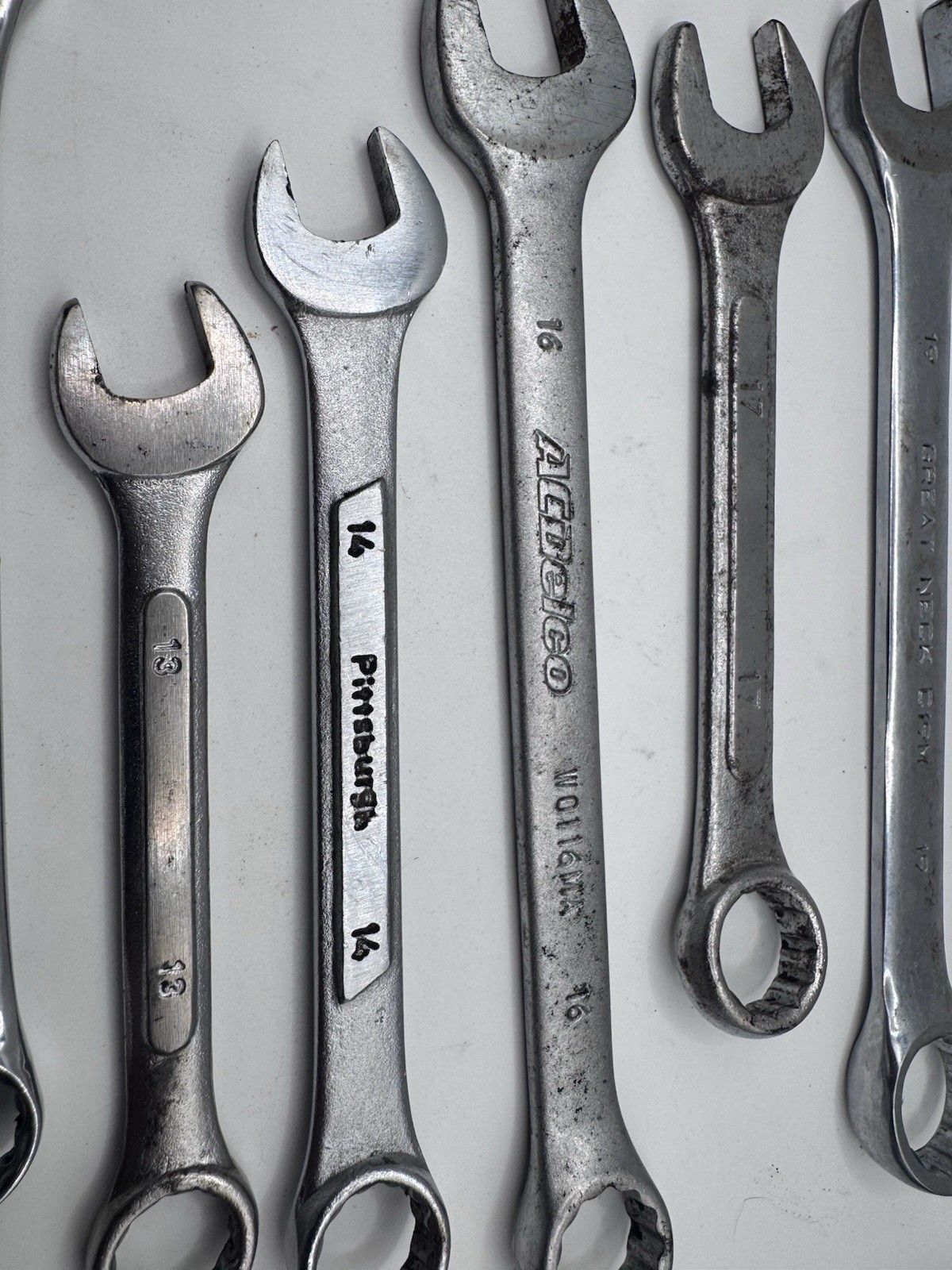 Mixed Metric Wrench Lot ACDelco Great Neck Pittsburgh Husky Performax 8pc