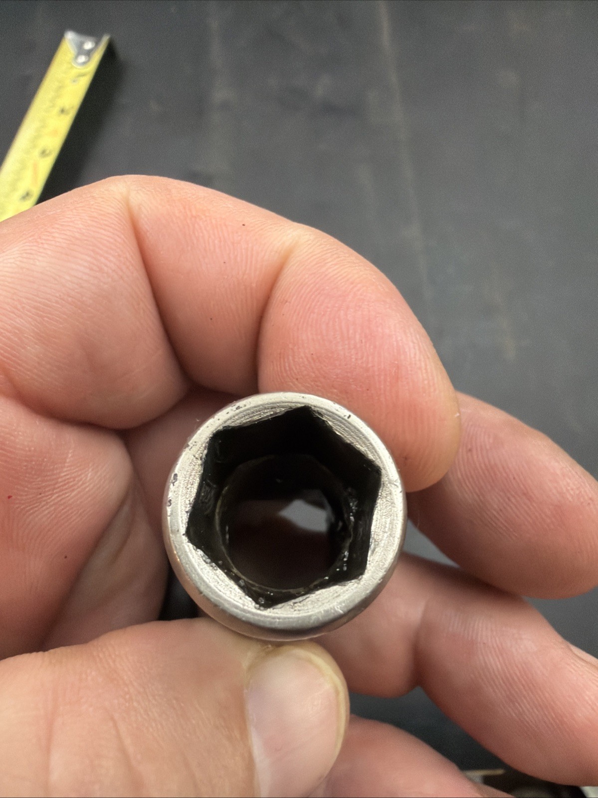 S-K Wayne 40118 1/2” Drive 6 Point 9/16” SAE Shallow Socket Vtg USA