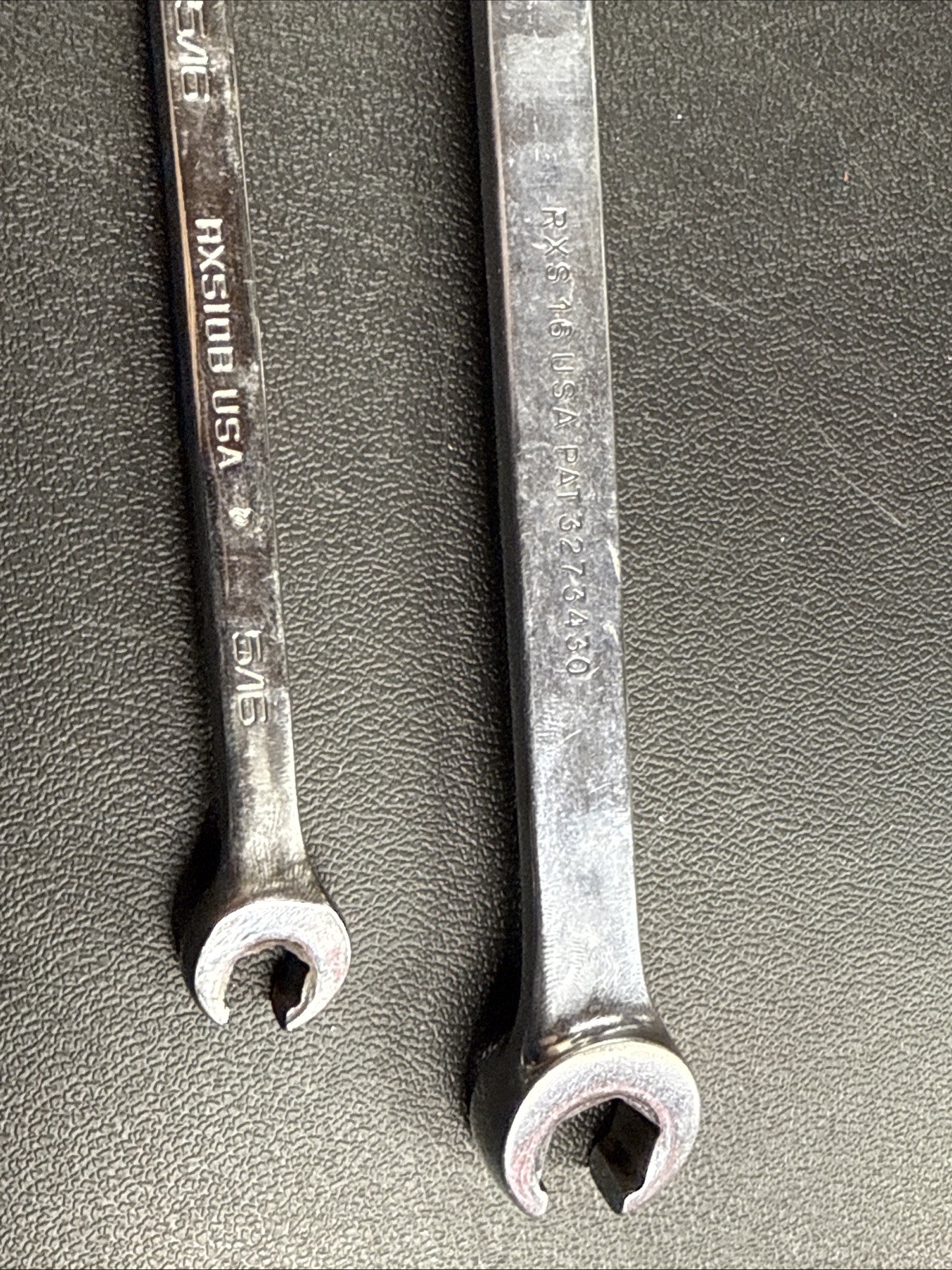 Snap on Tools RXS 2 Pc Metric Open End/Flare Nut Wrench SAE 1/2 5/16