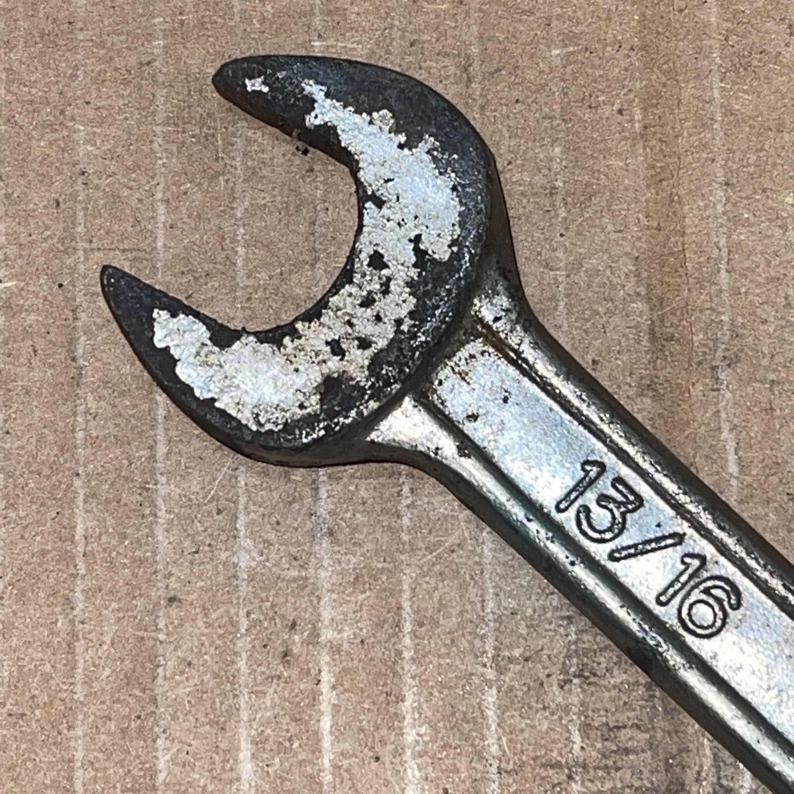 ASH (Asahi Metal Industries) Japan 7130 SAE 13/16 X 7/8 Open End Wrench Vintage