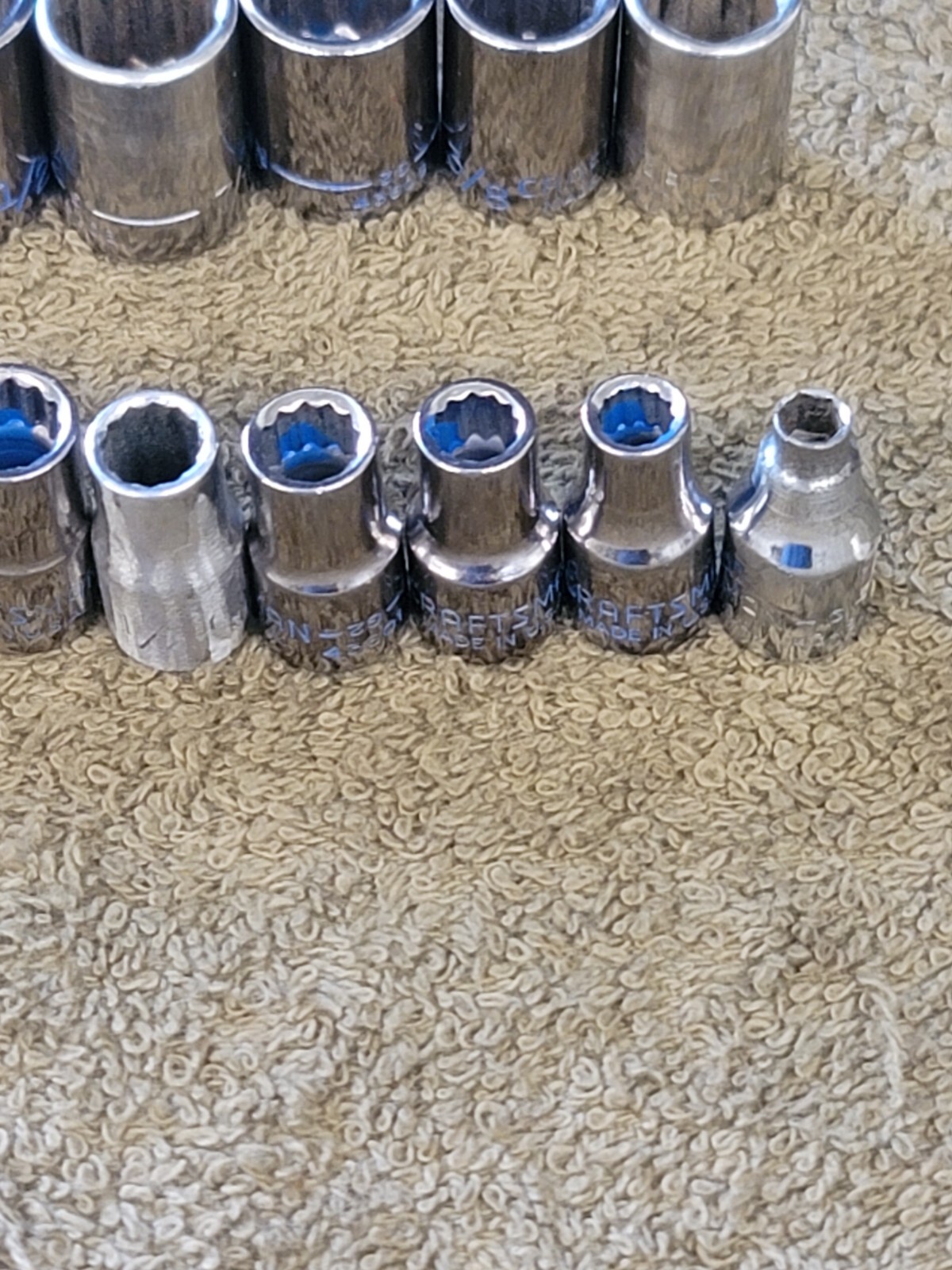 15 Craftsman 9/16″ to 5/32″ Sae Socket Set 1/4″ Drive G2 USA