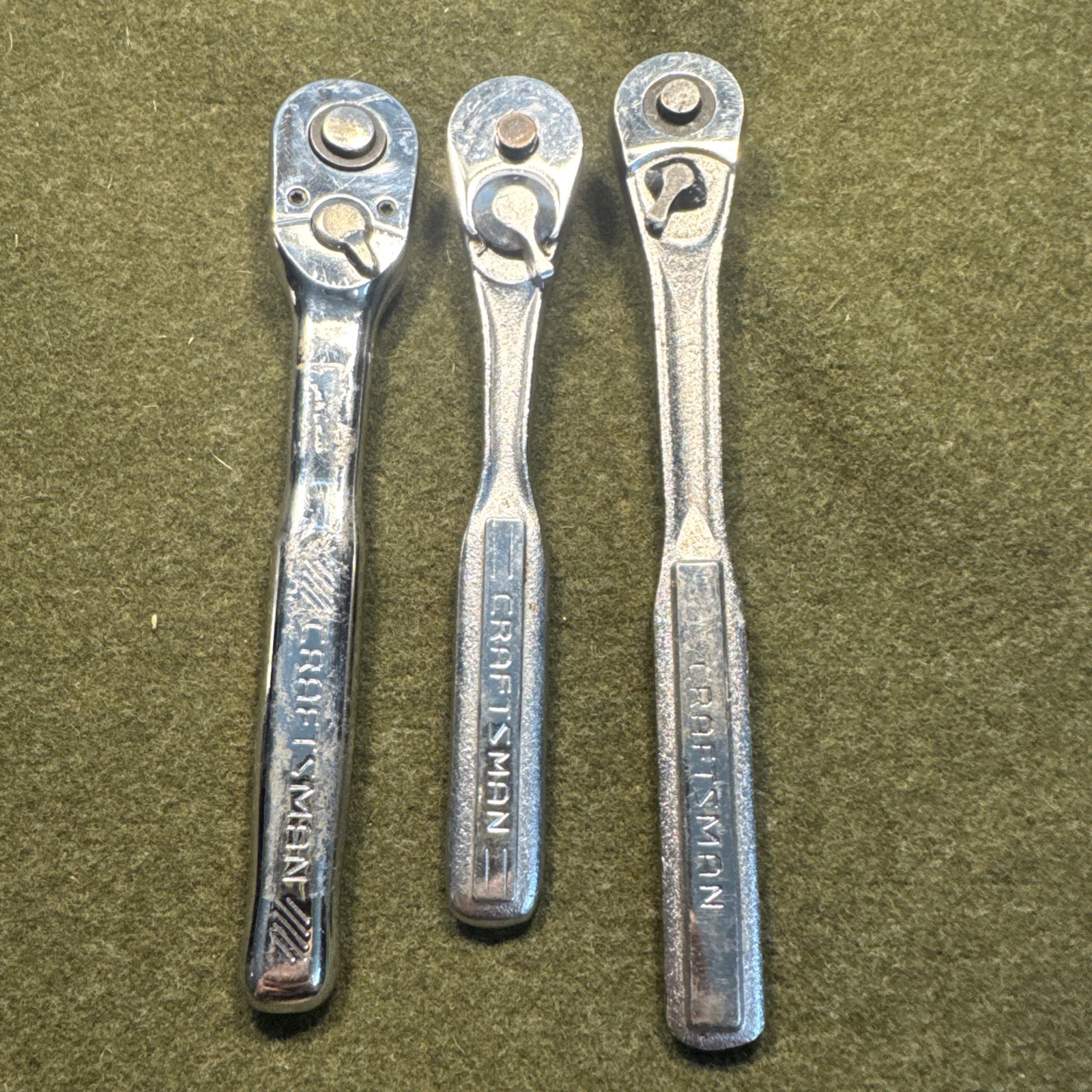 Lot of 3 – 3/8″ drive Ratchets for REPAIR Craftsman, Warranty Eligible Exchange