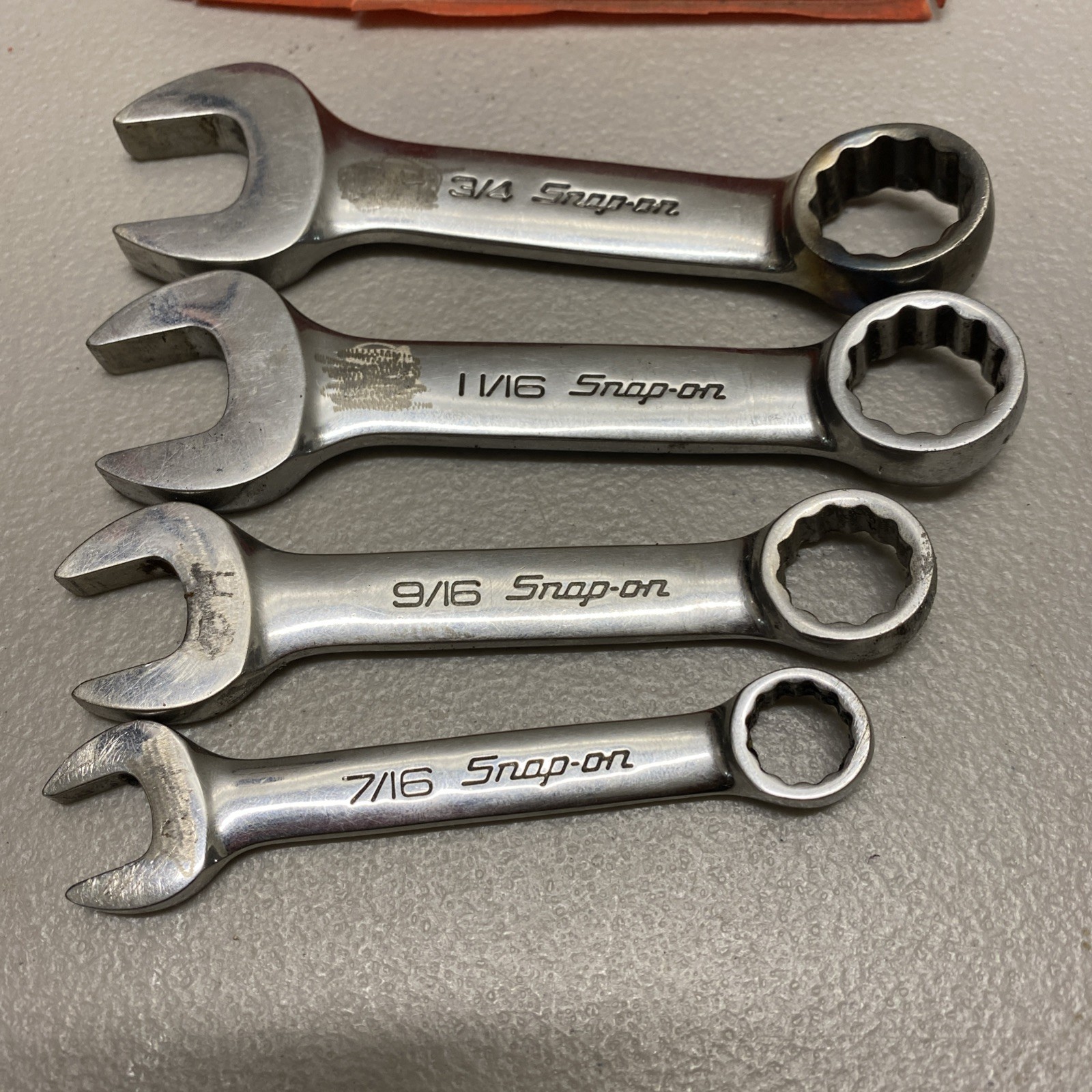 Snap On BUNDLE OXI706B 12 Pt 7/16″-3/4″ Midget Combination Wrench Set