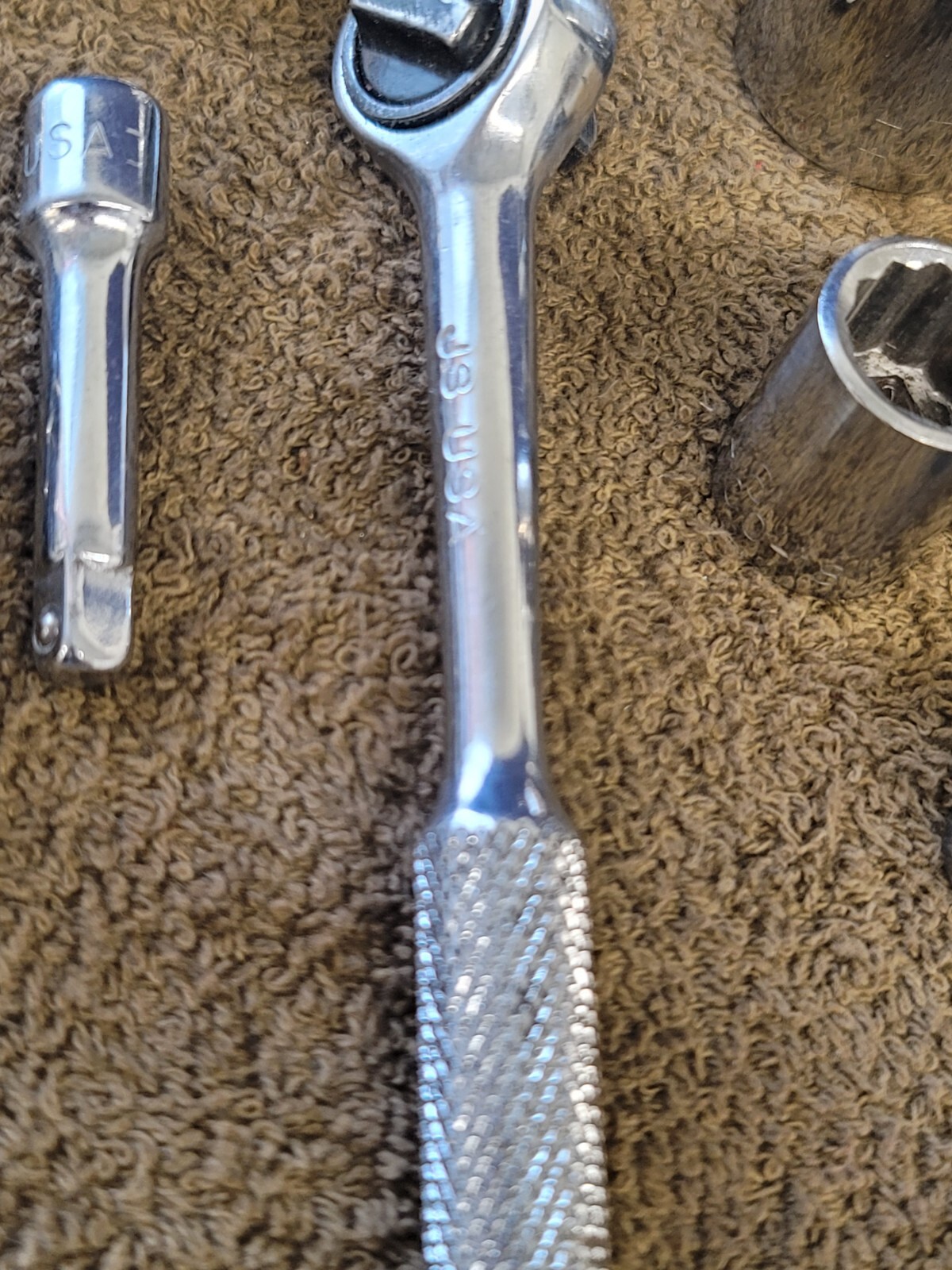 27 JS Ratchet Speed Wrench Extension Swivel Socket Sae 1/4″ 3/8 Drive USA Set