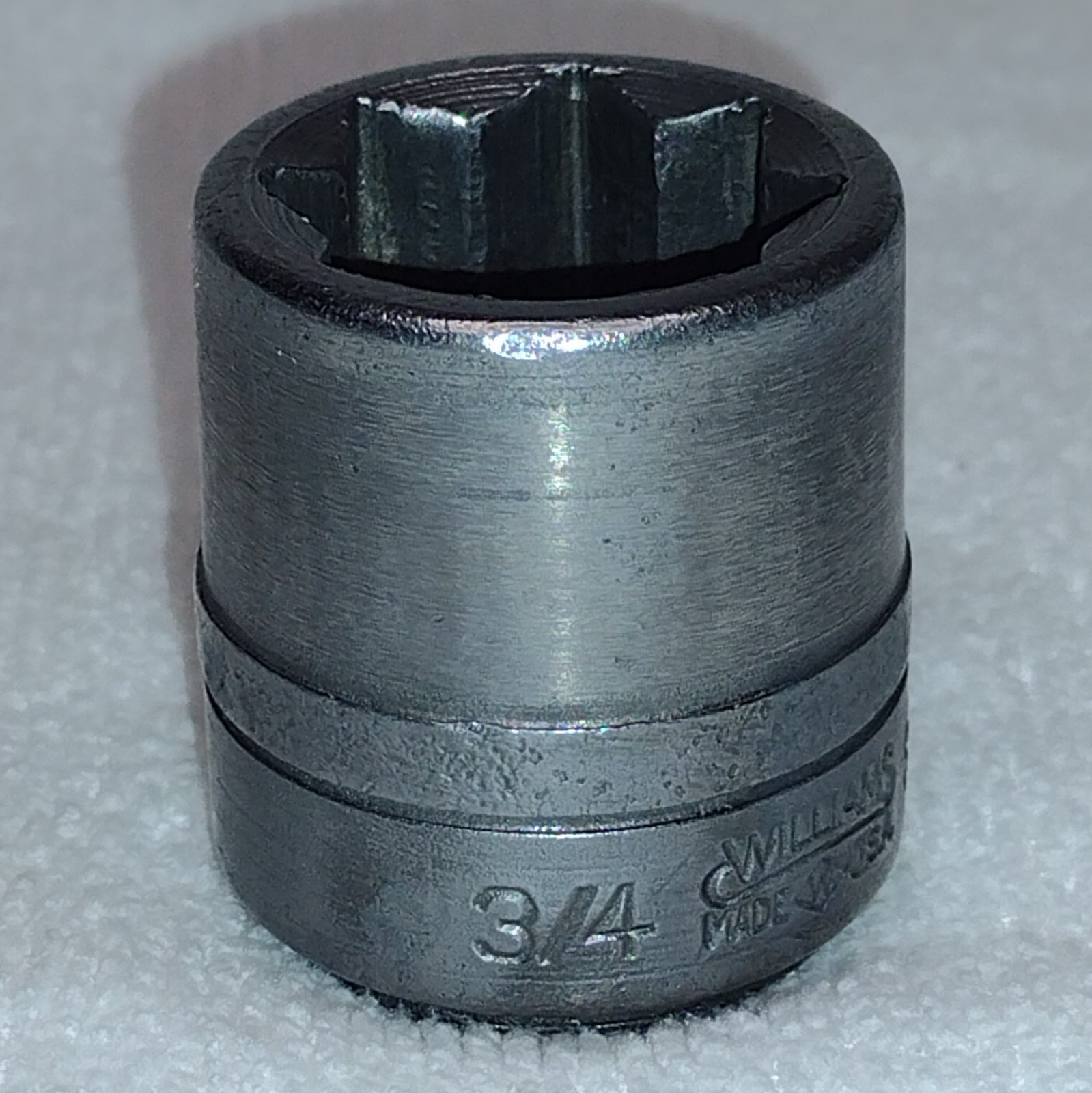 Vintage Williams S-824 Diamond Logo 1/2 Drive 3/4″ 8Pt Socket, Made in USA
