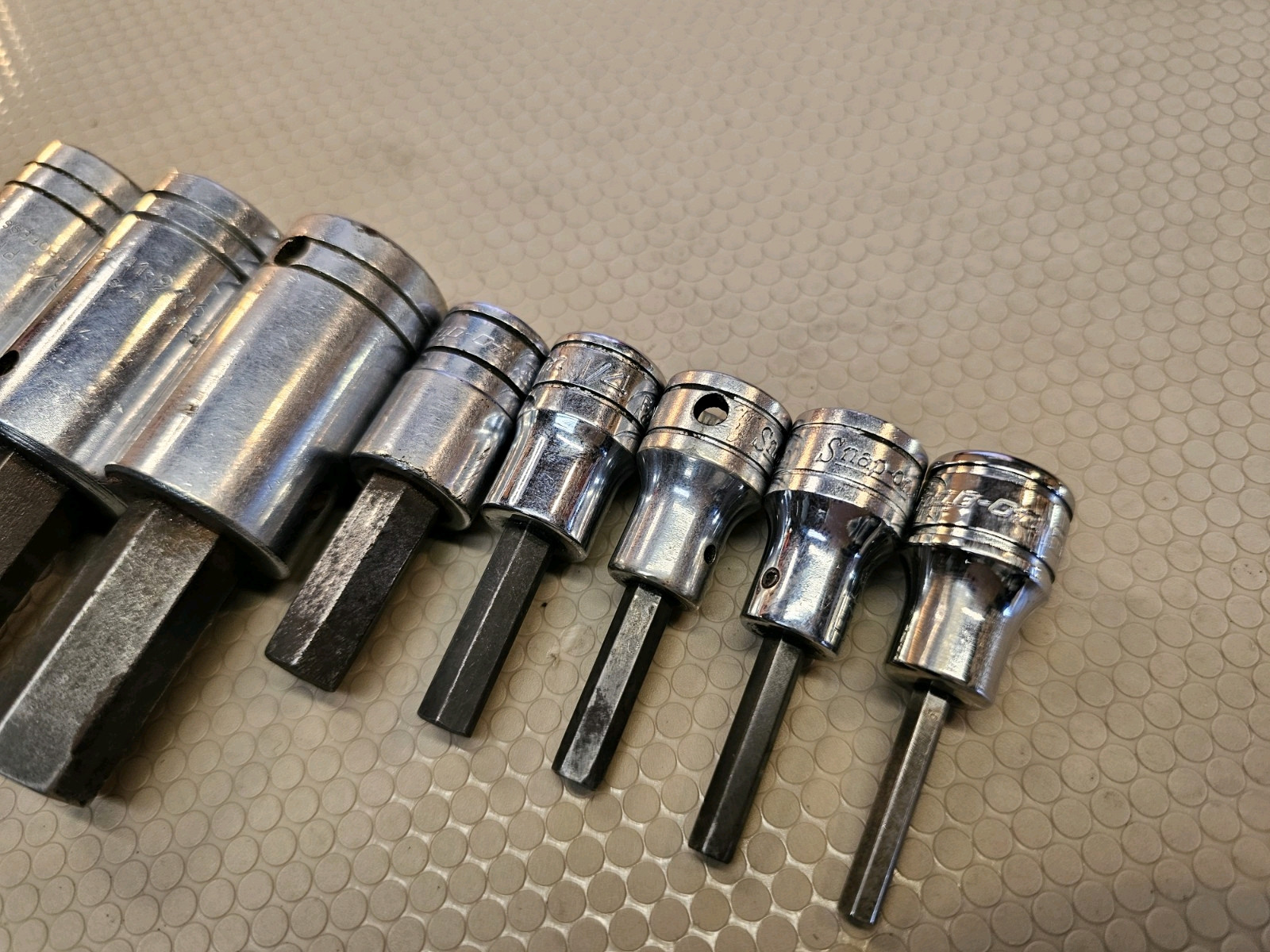 Snap-On Proto 8pc SAE Hex Allen Bit Socket Set 5/32″ to 5/8″ – 3/8″ 1/2″ Large