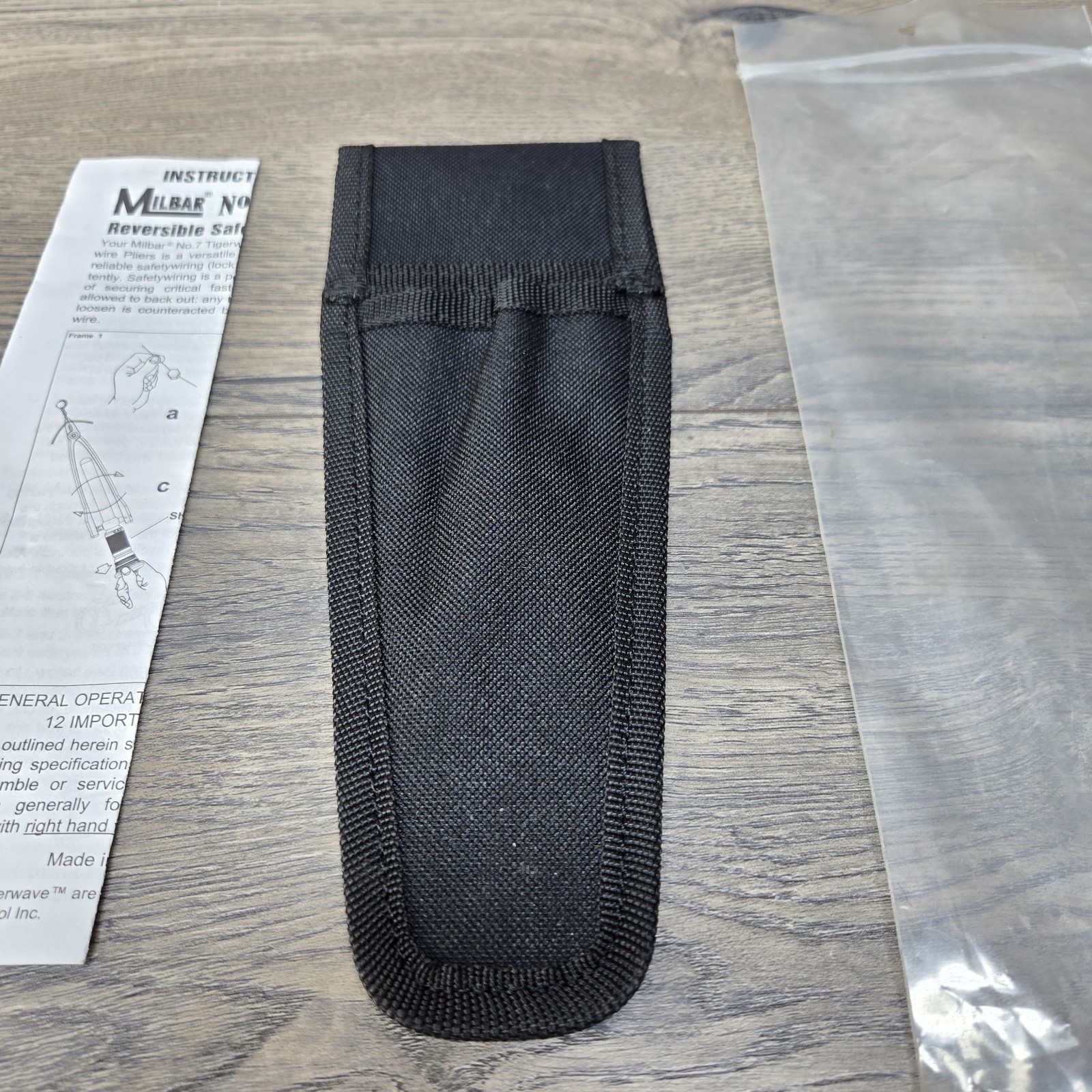 Milbar Tiger Wave Safety Wire Twist Pliers Black Pouch *Case Only* New