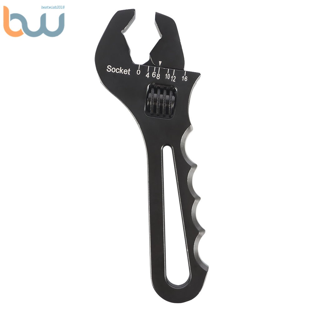 One Black Adjustable Wrench Aluminum Tool Spanner 3AN-16AN For Hose End Fitting