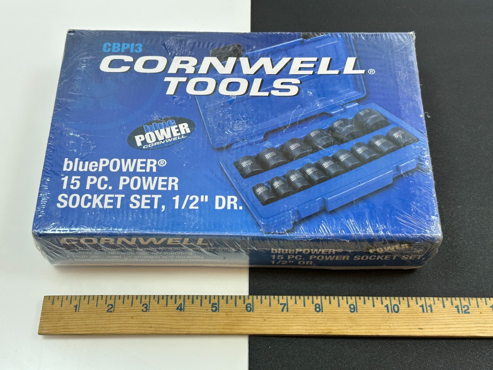 🆕 Cornwell CBPI3 15pc 1/2” Drive Metric 10mm-24mm Shallow Impact Socket Set