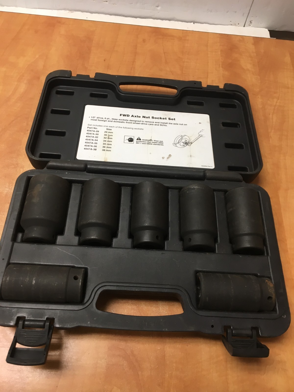 Mac Tools 1/2″ 6pt Axle Nut Metric Socket Set FWD Front Wheel Drive AS4547A