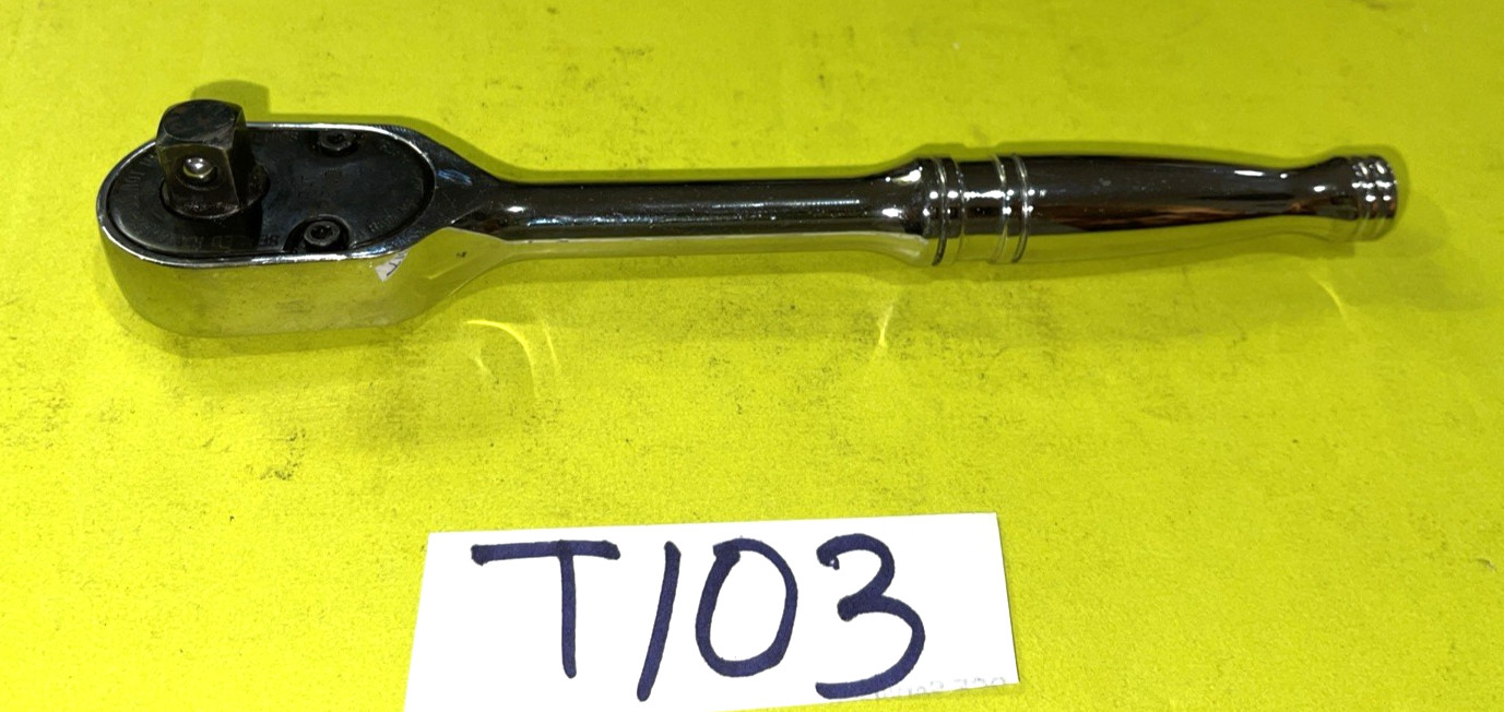 SNAP-ON TOOLS 3/8 DRIVE 7-1/2 INCH CHROME 80TOOTH RATCHET F80 SHIPPED FREE IN US