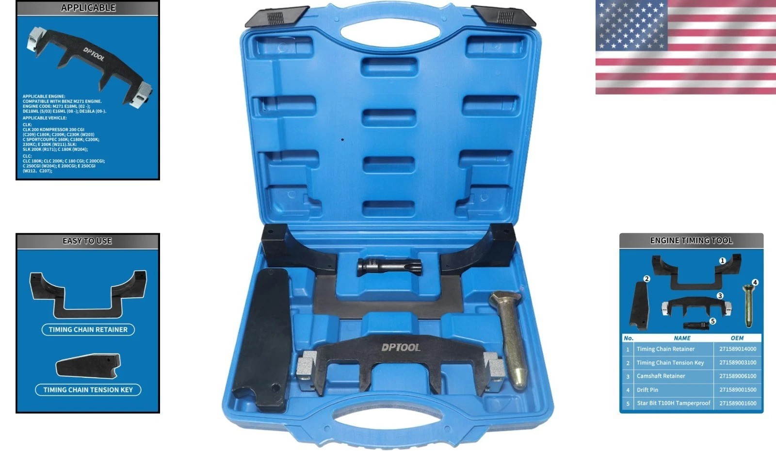 Mercedes Benz M271 Camshaft Alignment Tool Kit