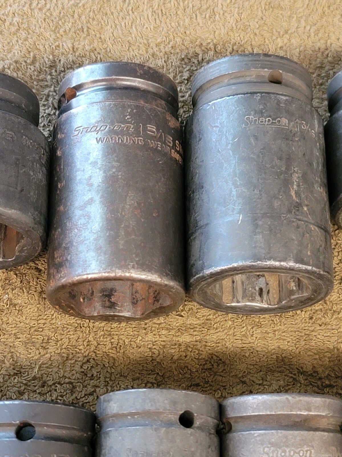 12 Snap-on Impact Socket Set SIM IM 3/4 Drive Sae 1-1/2 3/8 5/16 3/16 1/8 5/8″