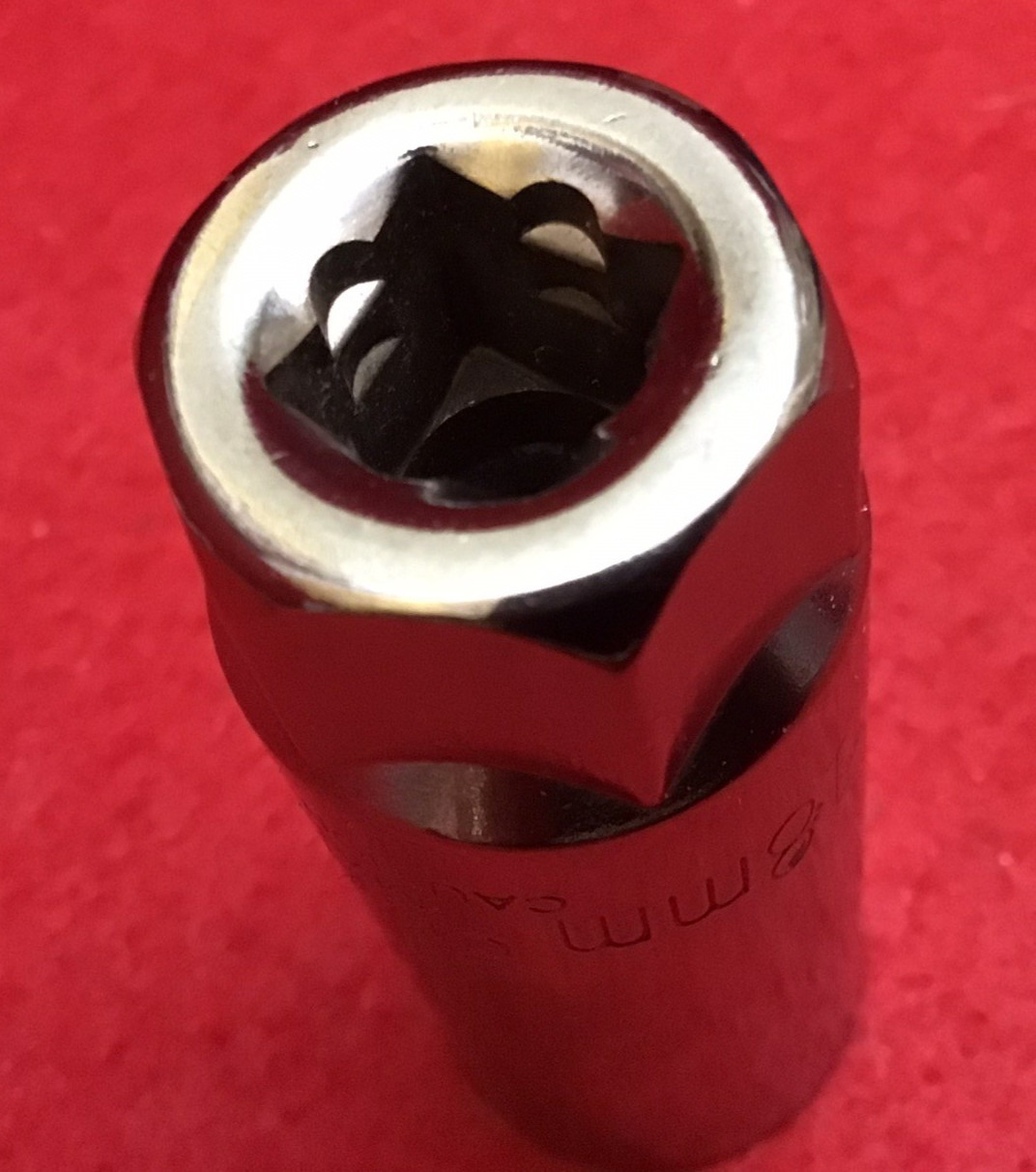 NOS-NEW- CRAFTSMAN USA 3/8” DR. 18mm SPARK PLUG SOCKET #43330, CHROME
