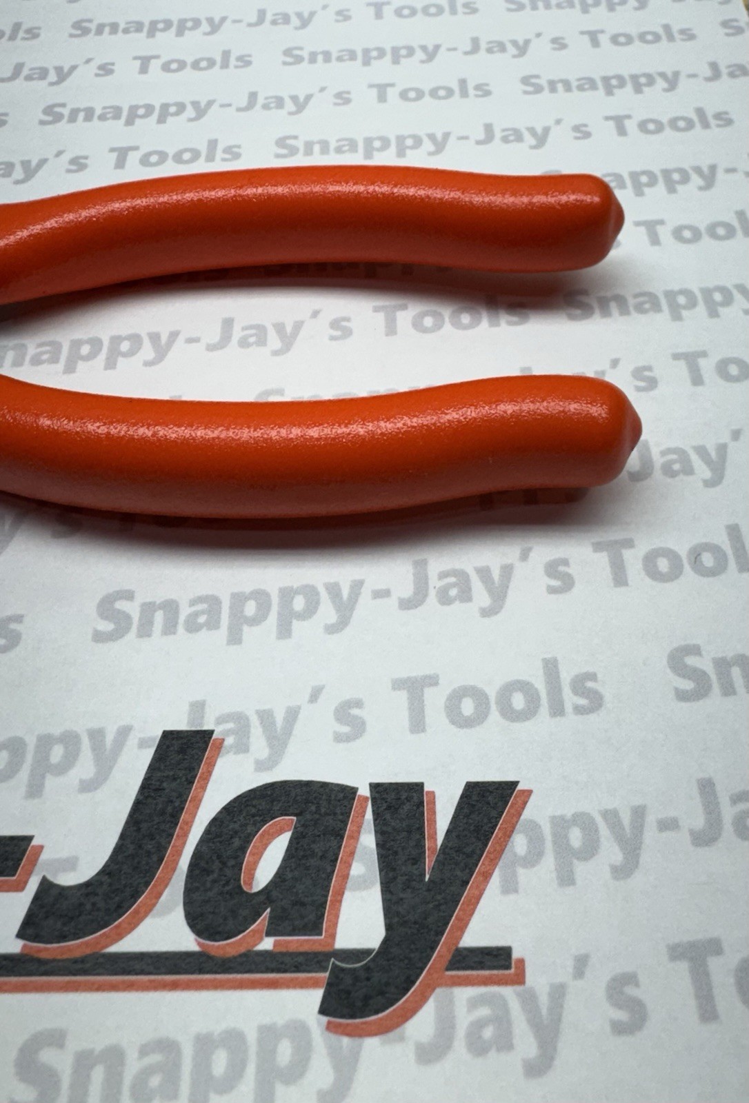 Snap-On Tools USA NEW ORANGE Soft Grip 8″ Talon Grip Needle Nose Pliers 96ACFO