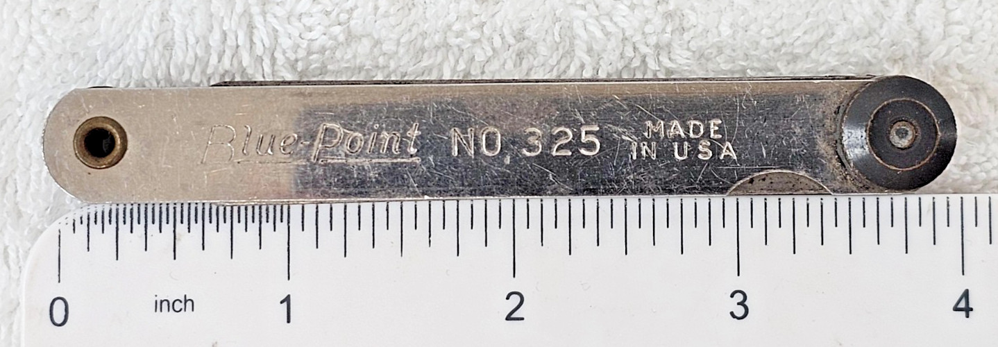 Vintage Blue-Point No. 325 Feeler Gauge 25 Blades MADE IN USA Snap-on Machinist