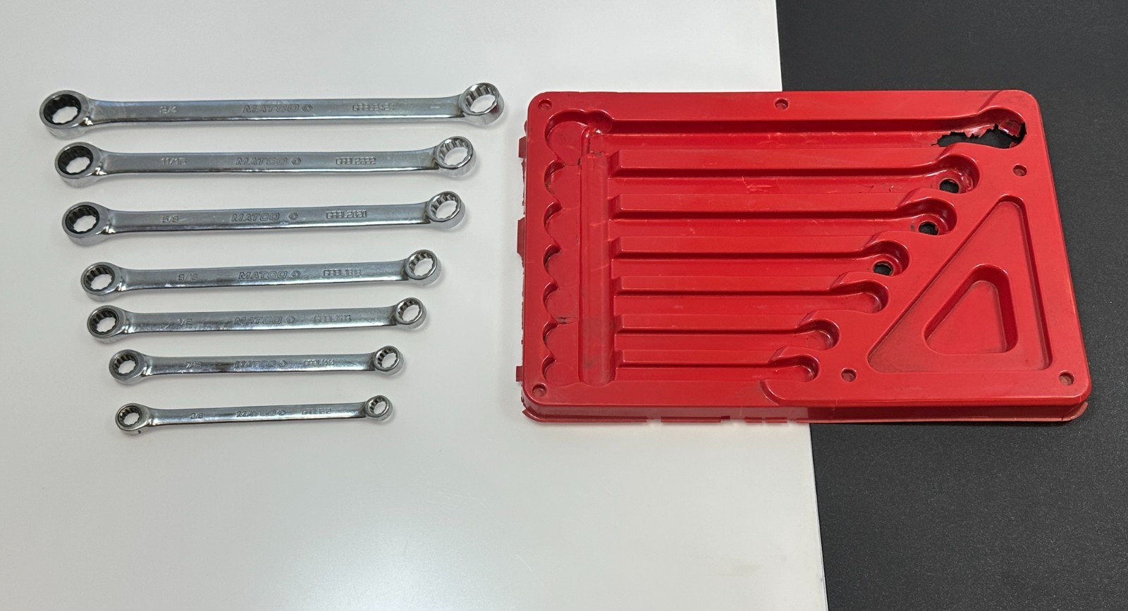 🇺🇸 Matco Tools USA SGRBL7T Pro Swing 7pc Box End Ratcheting Wrench Set, 12 Pt.