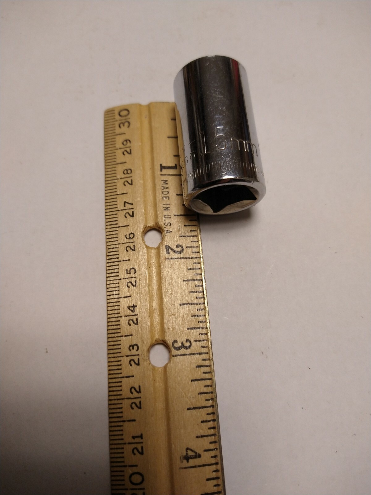 Craftsman Vintage 1/2″ Drive 15MM 12 Point Shallow Socket Metric 44236 VV USA