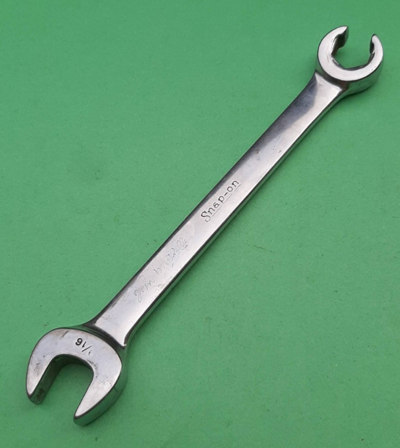 Snap-on Tools RXS18 9/16″ 6pt Point Open-End Flare Nut Wrench USA Engraved 623