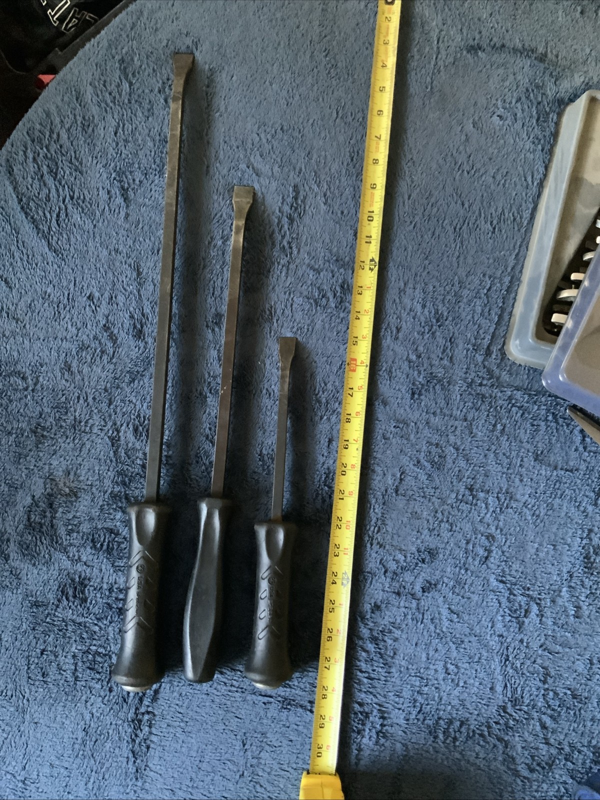 Snap On 3pc Pry Bars….2 Are Striking…..black…..see Pics…different Styles….