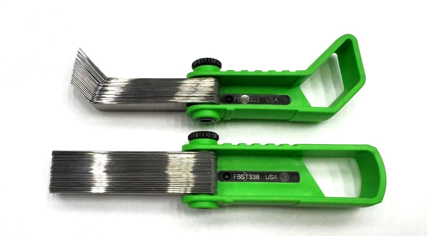 *NEW* 2 Snap-on Feeler Gauge Blade Sets GREEN Offset 45° & Straight SAE & METRIC