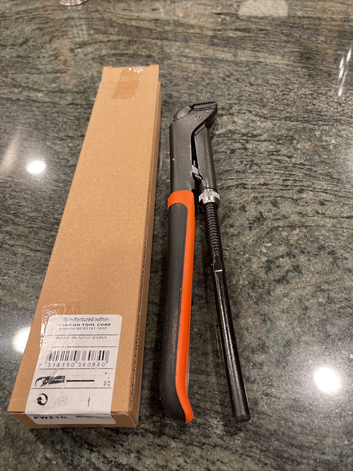 Snap On pwz1o 12-5/8” plier wrench in orange